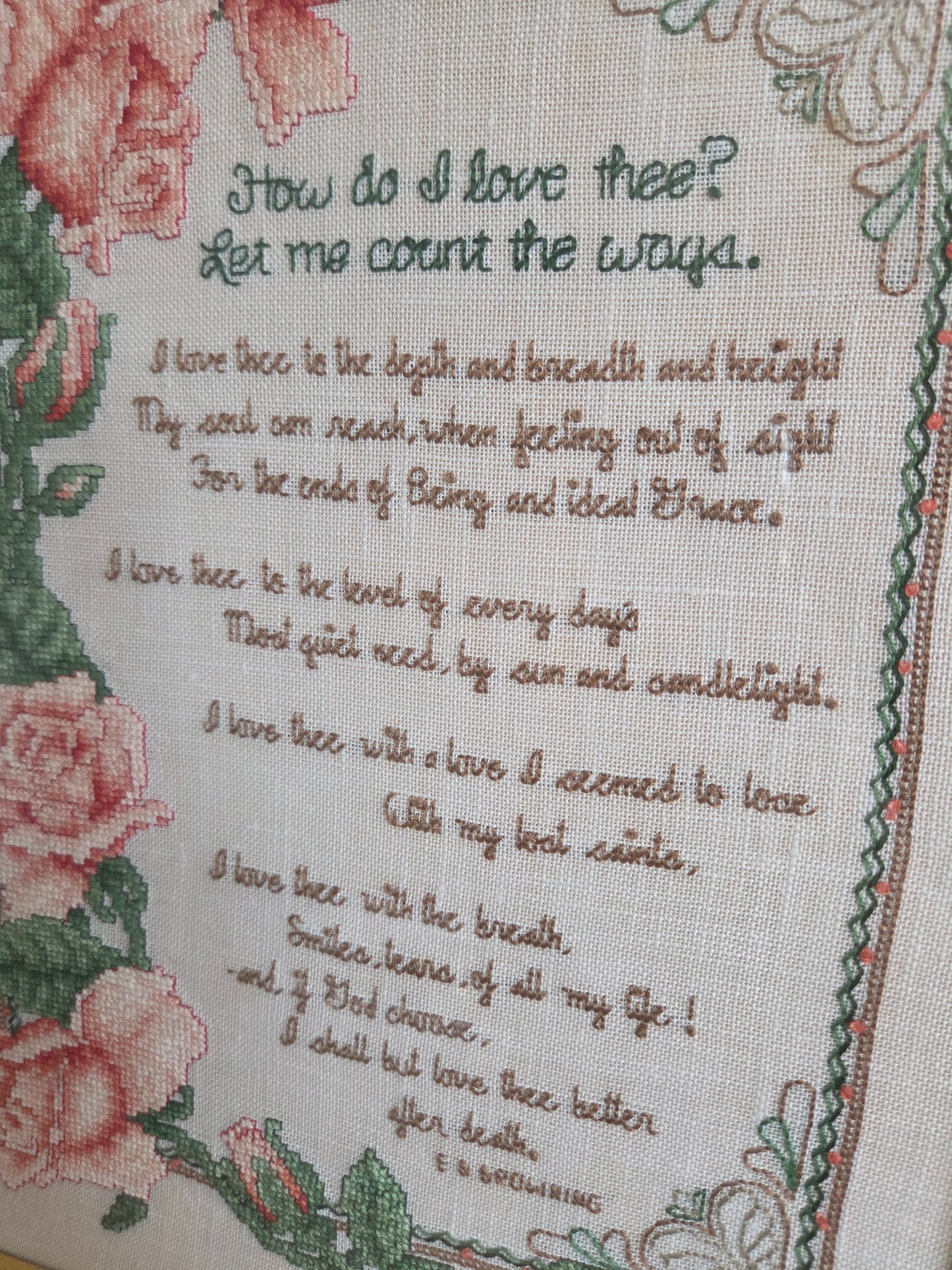 How Do I Love Thee Embroidery