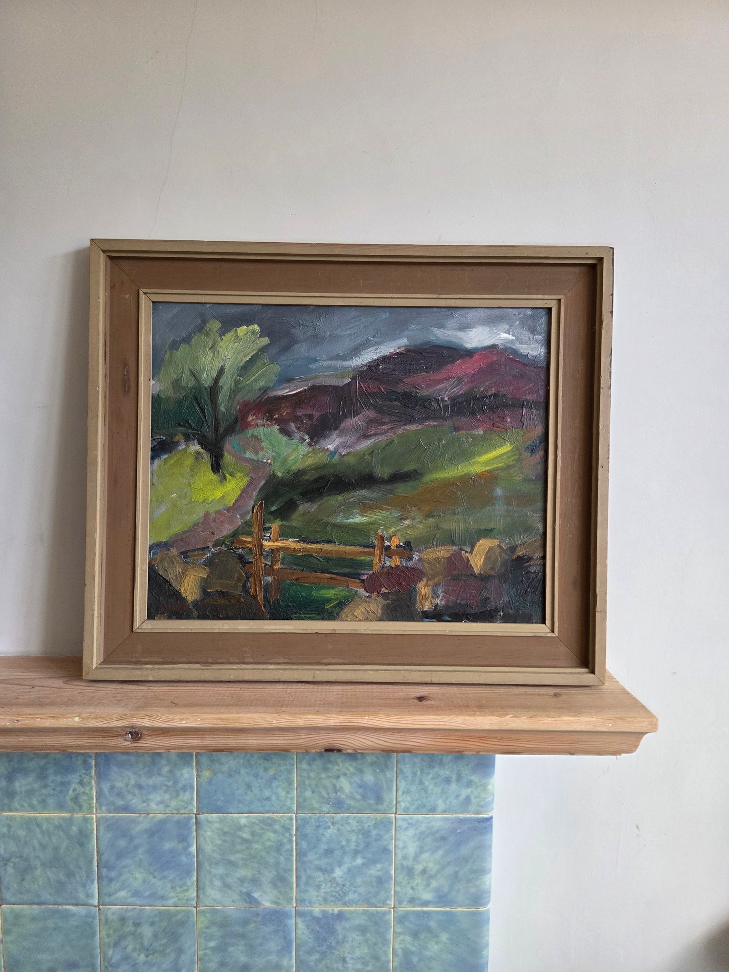 Swedish Oil Painting of Dark Landscape