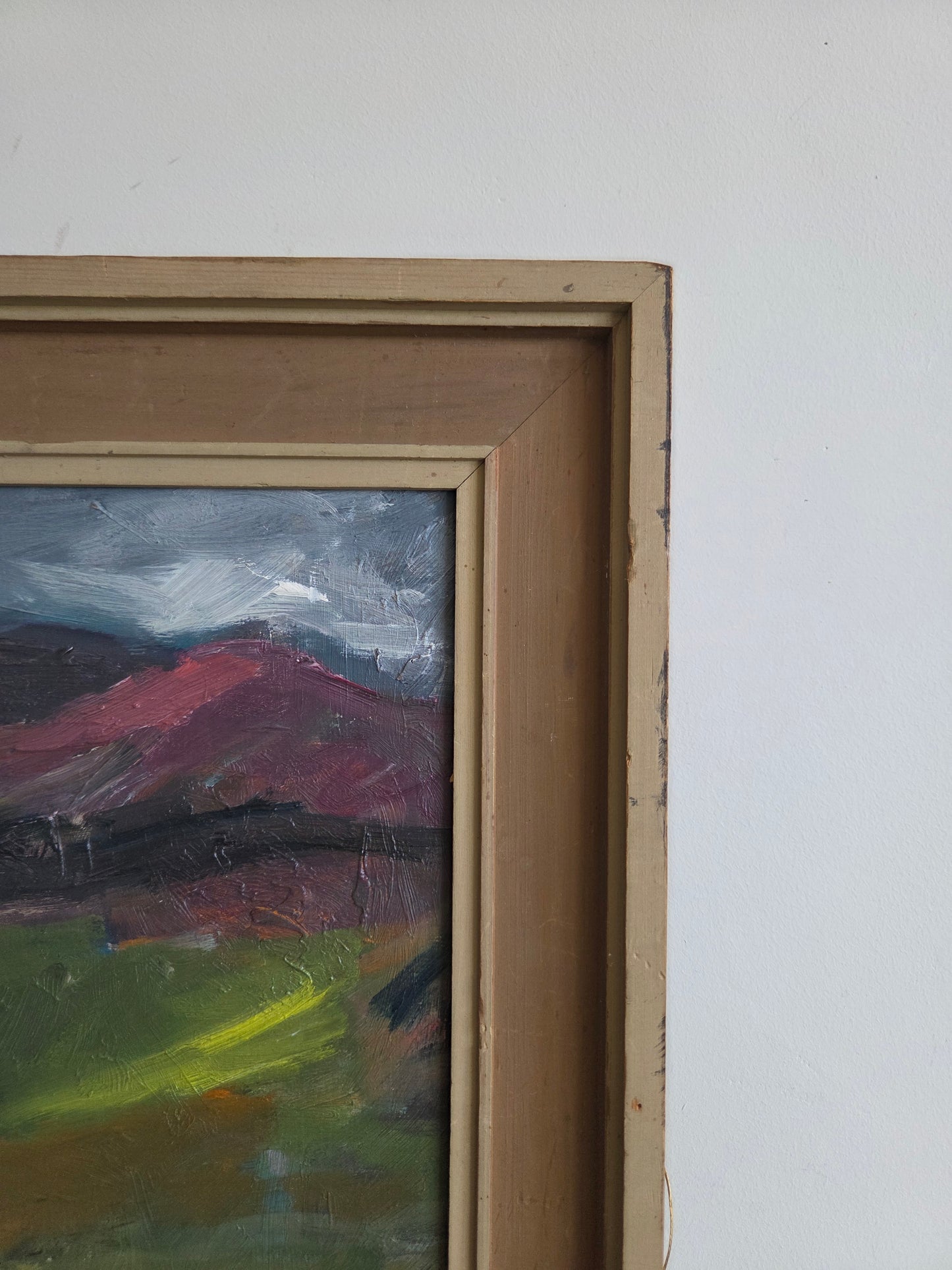 Swedish Oil Painting of Dark Landscape