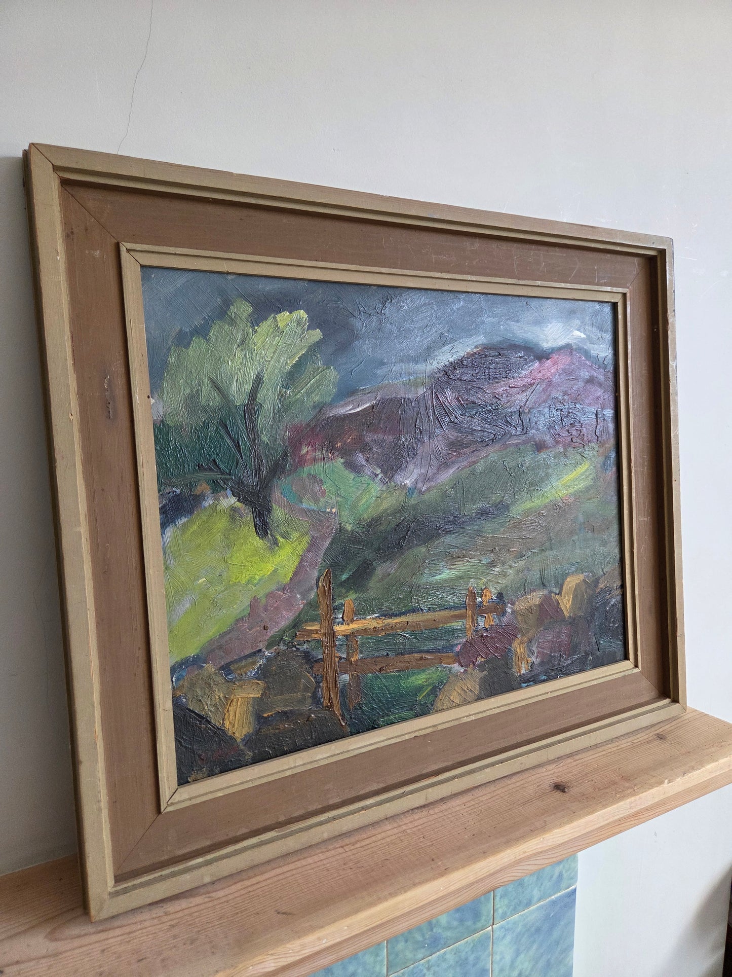 Swedish Oil Painting of Dark Landscape