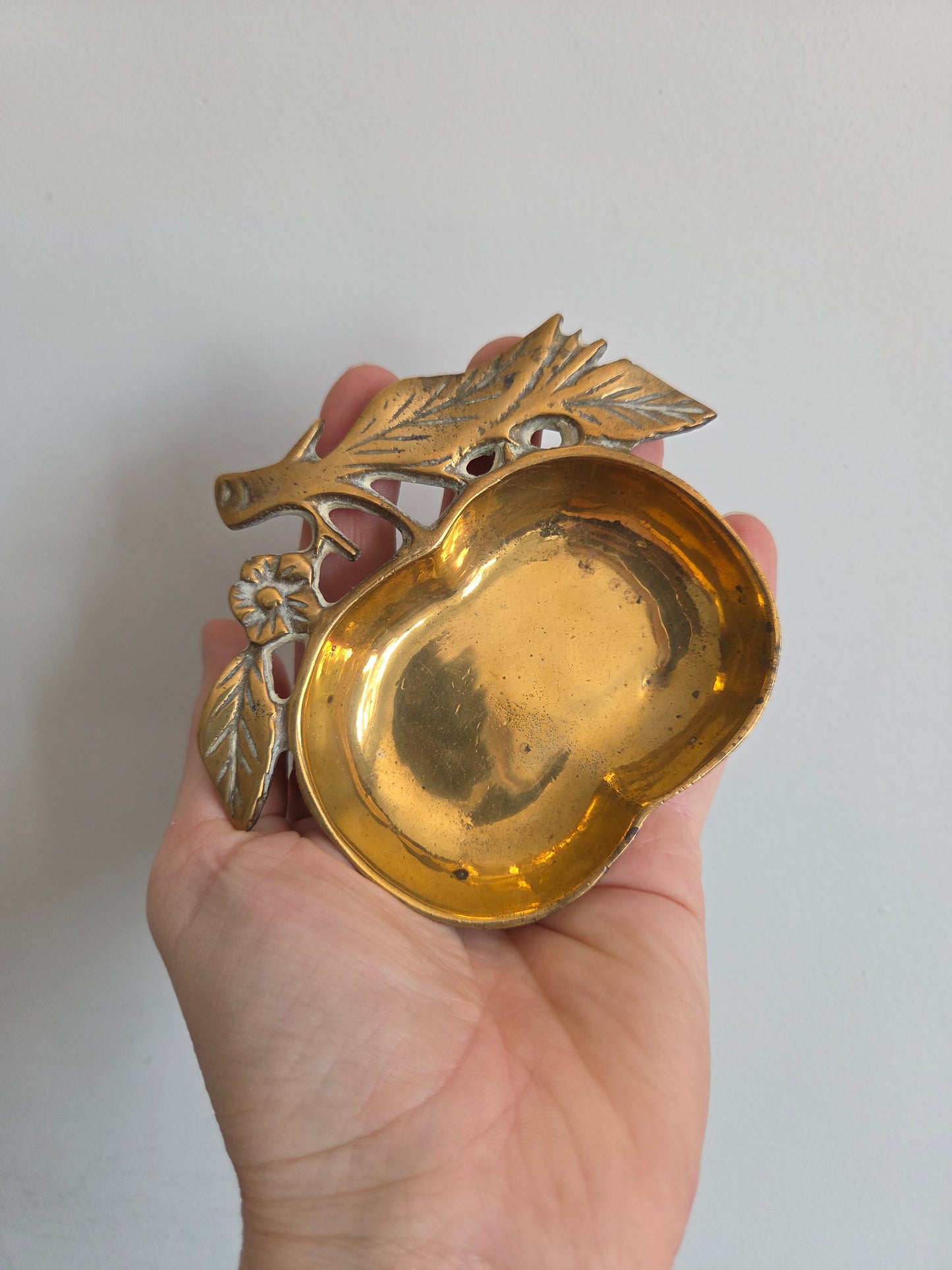 Brass Apple Trinket Dish