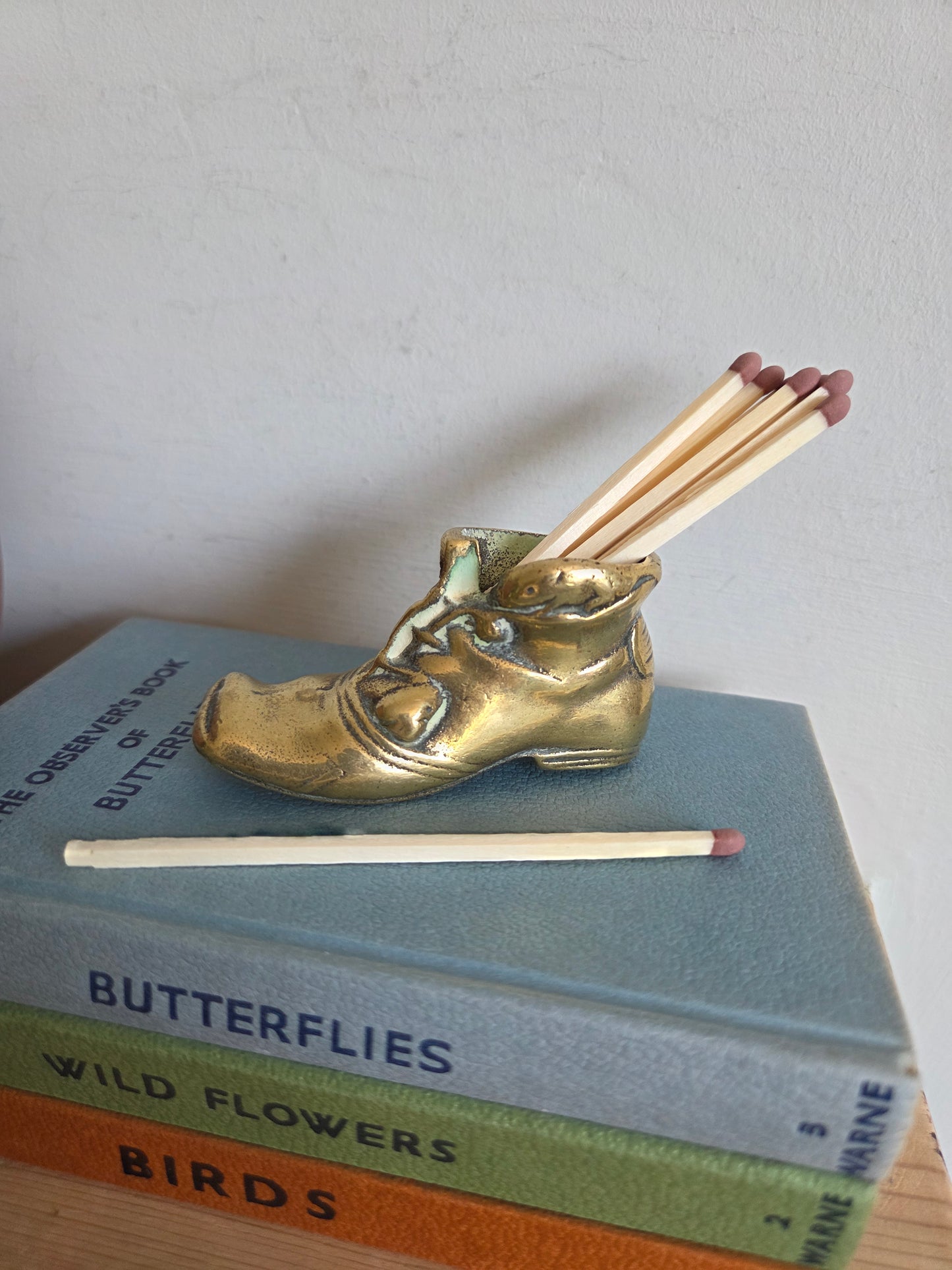 Brass Boot Match Holder Ornament