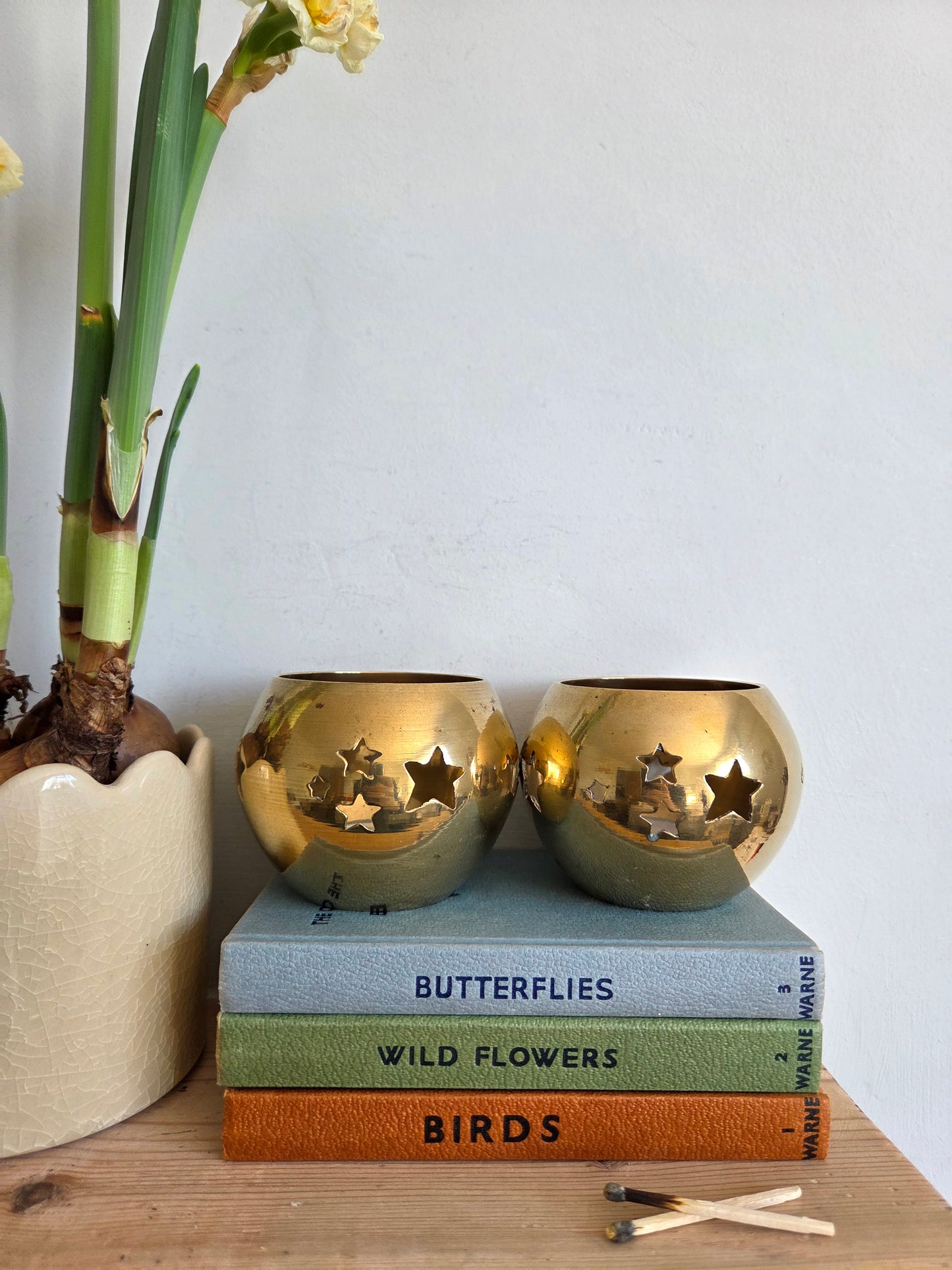 Pair of Small Star Tealight Holders