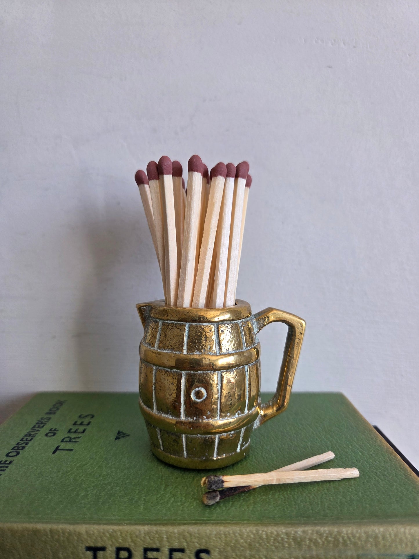 Brass Barrel Match Holder Ornament