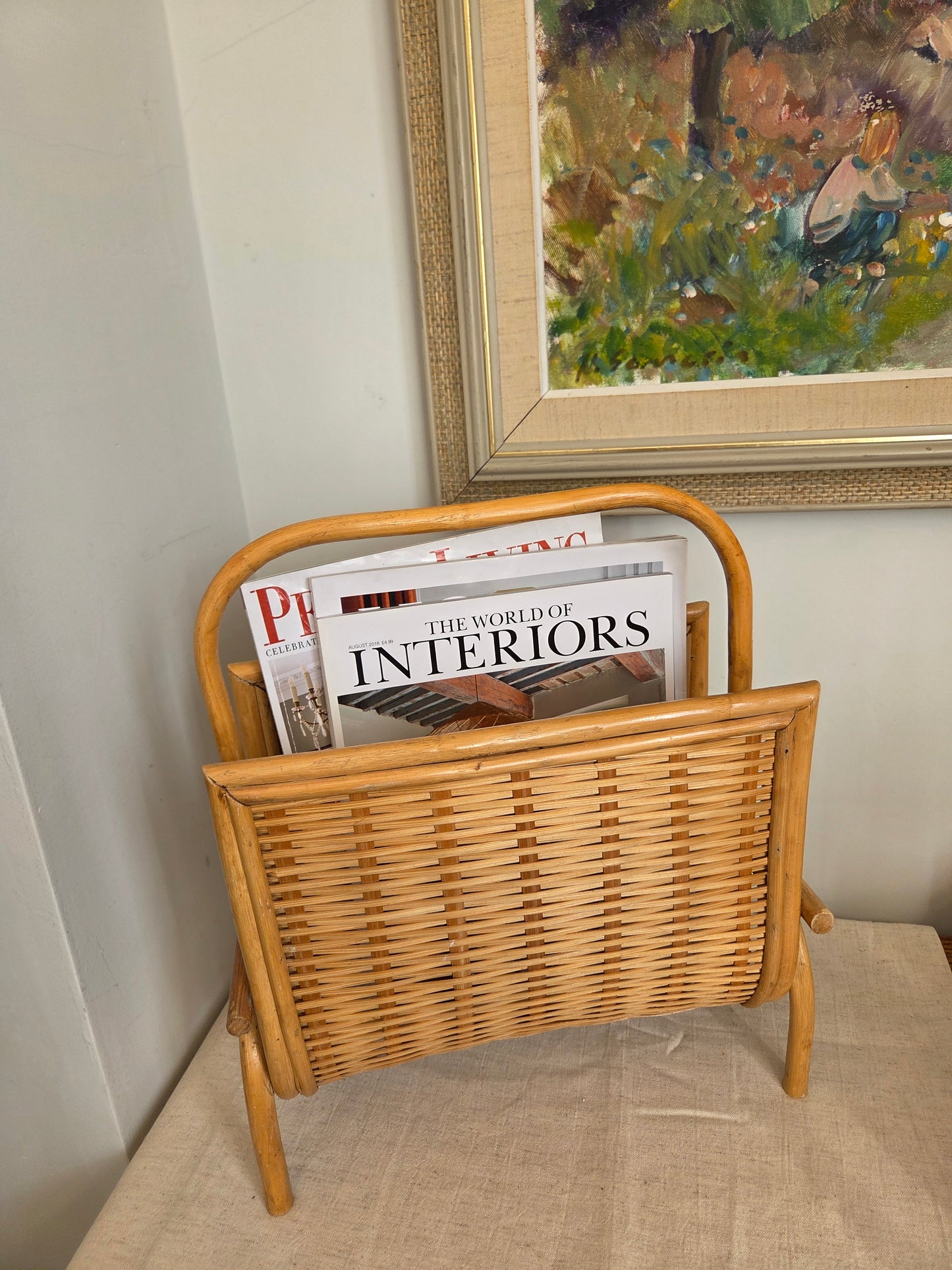 Bamboo and Rattan Magazine Rack