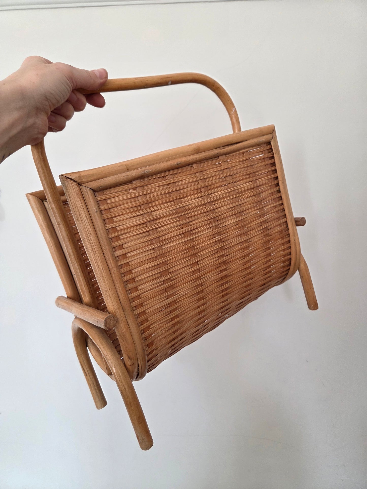Bamboo and Rattan Magazine Rack
