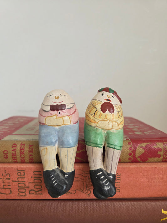 Vintage Tweedledum and Tweedledee Figurines