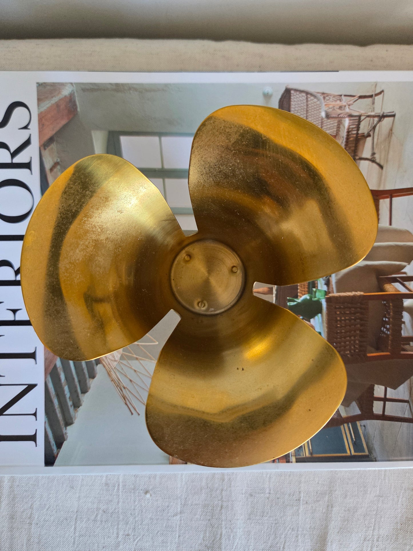 Vintage Brass Petal Tealight Holder