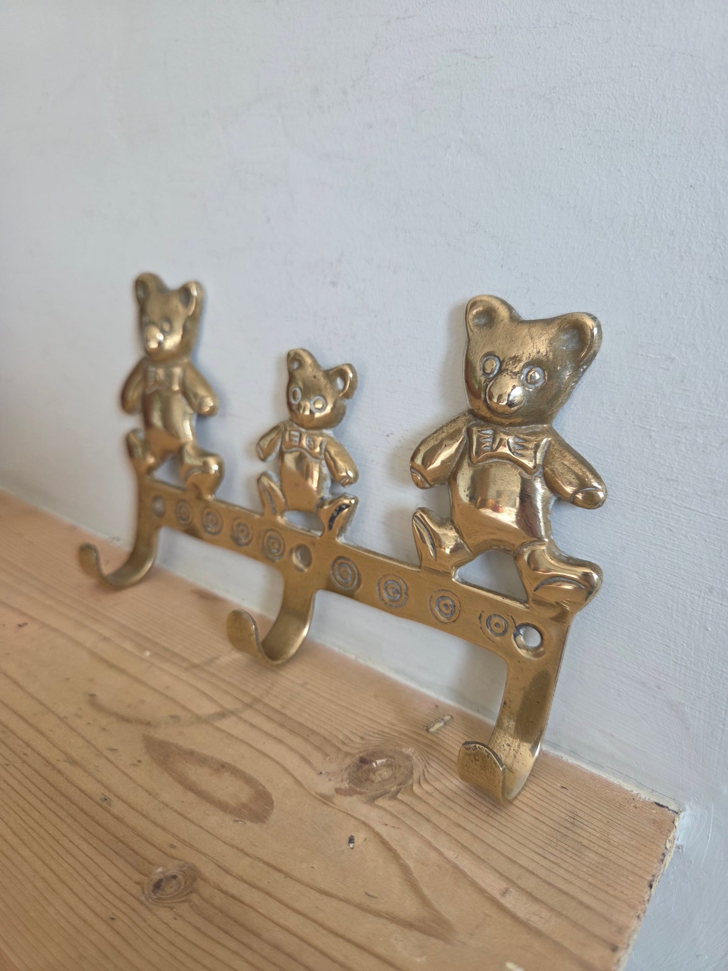 Three Brass Bears Hook
