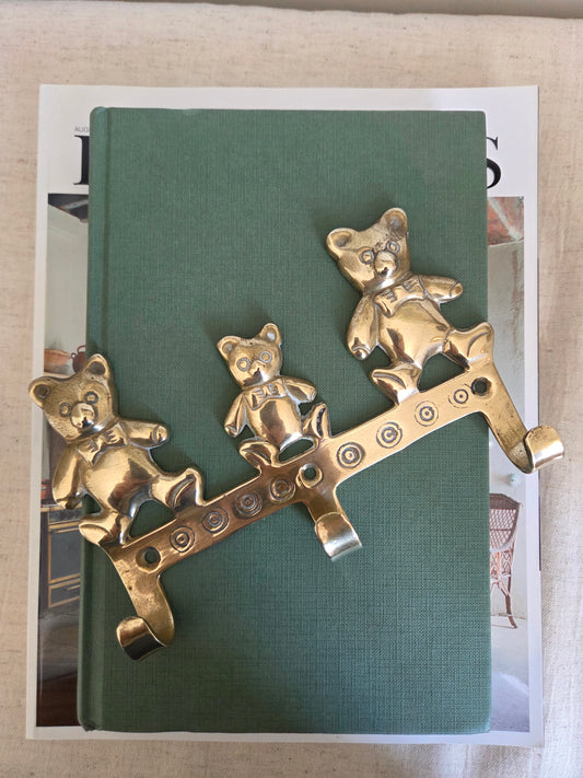 Three Brass Bears Hook