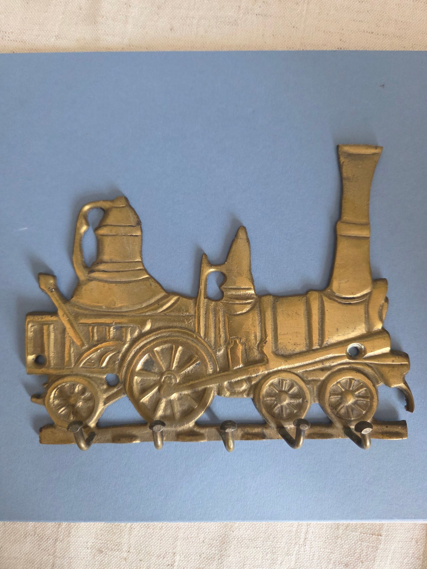 Vintage Brass Train Hooks