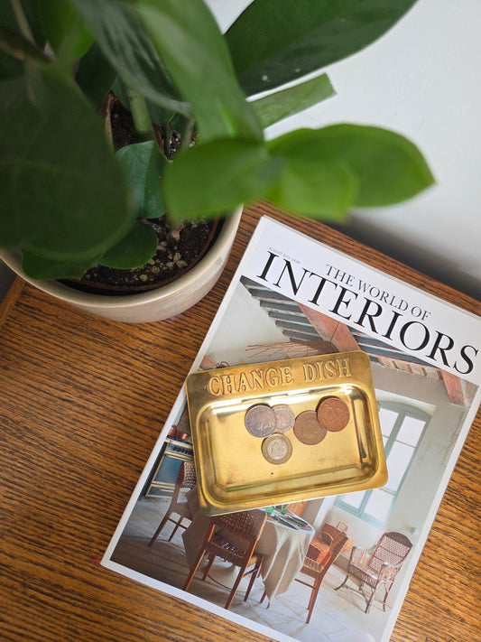 Vintage Brass Change Dish