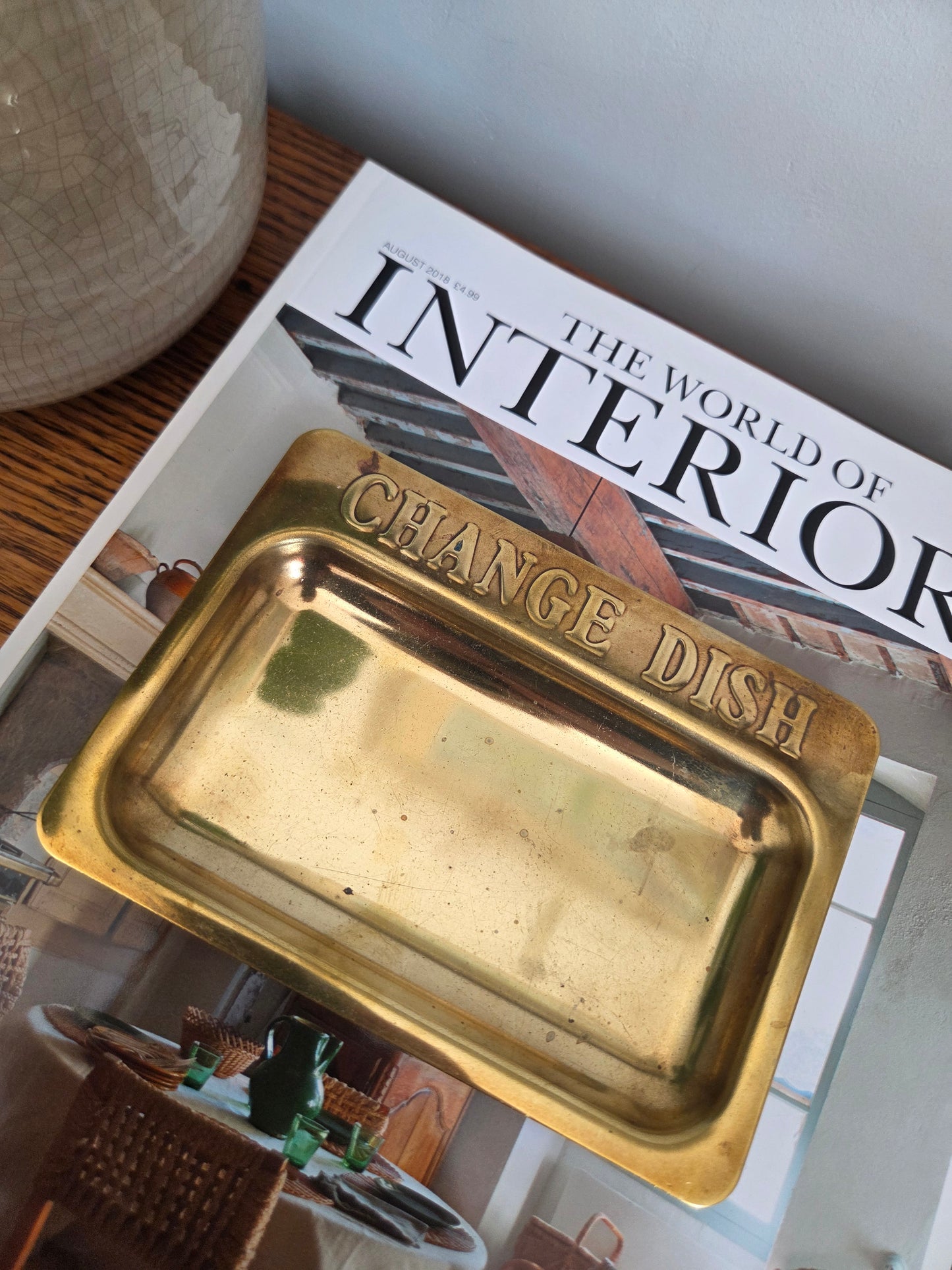 Vintage Brass Change Dish