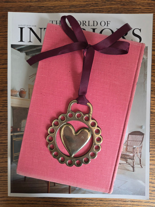 Round Brass Heart Decoration