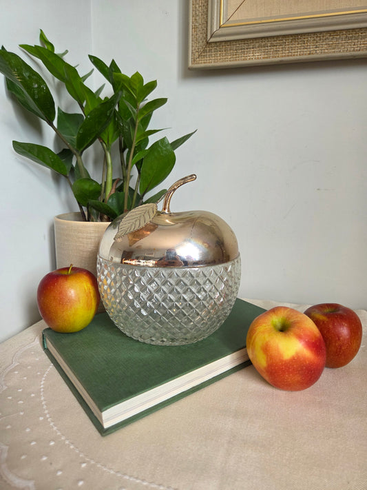 Vintage Glass and Silver Apple