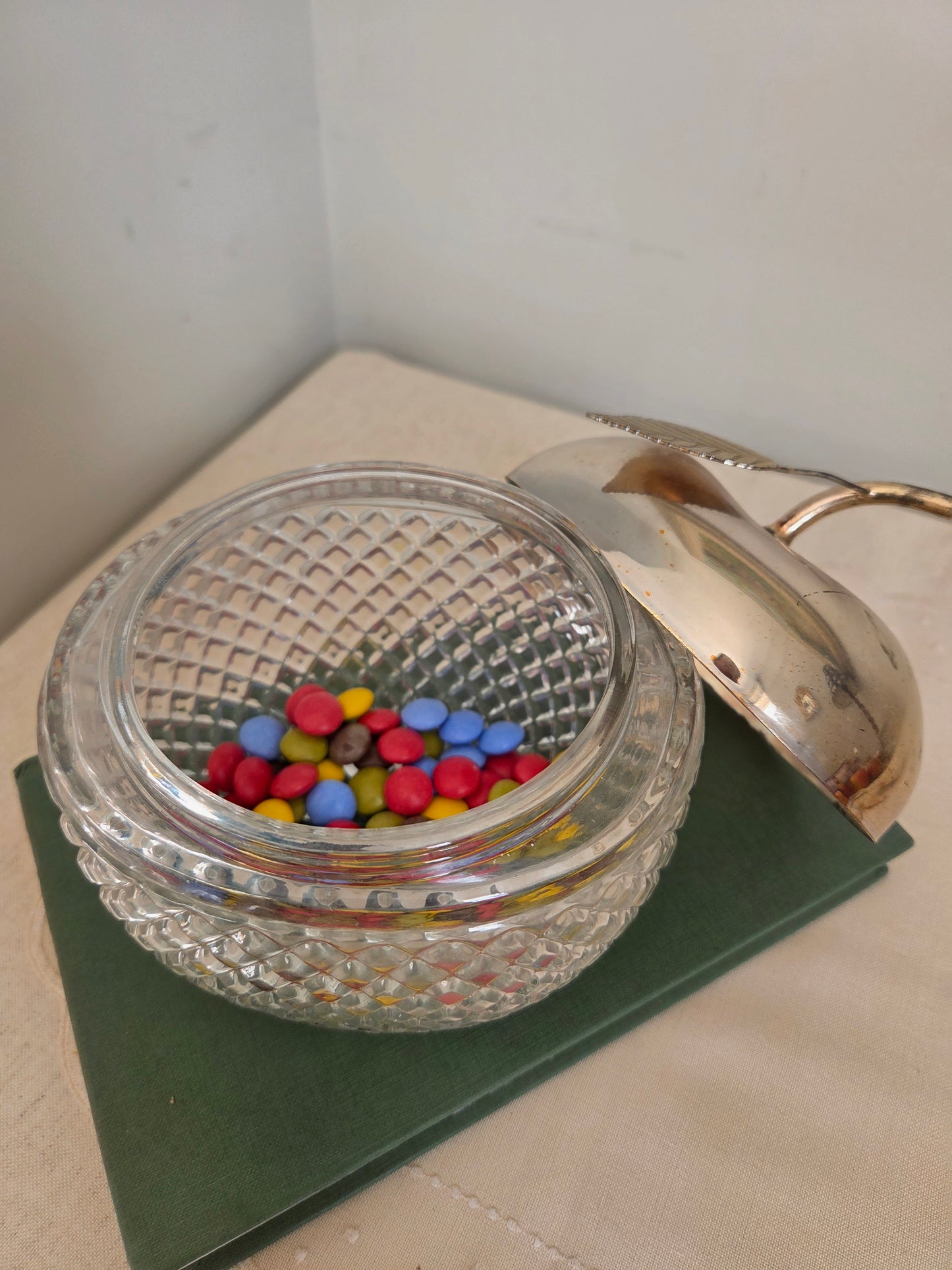 Vintage Glass and Silver Apple