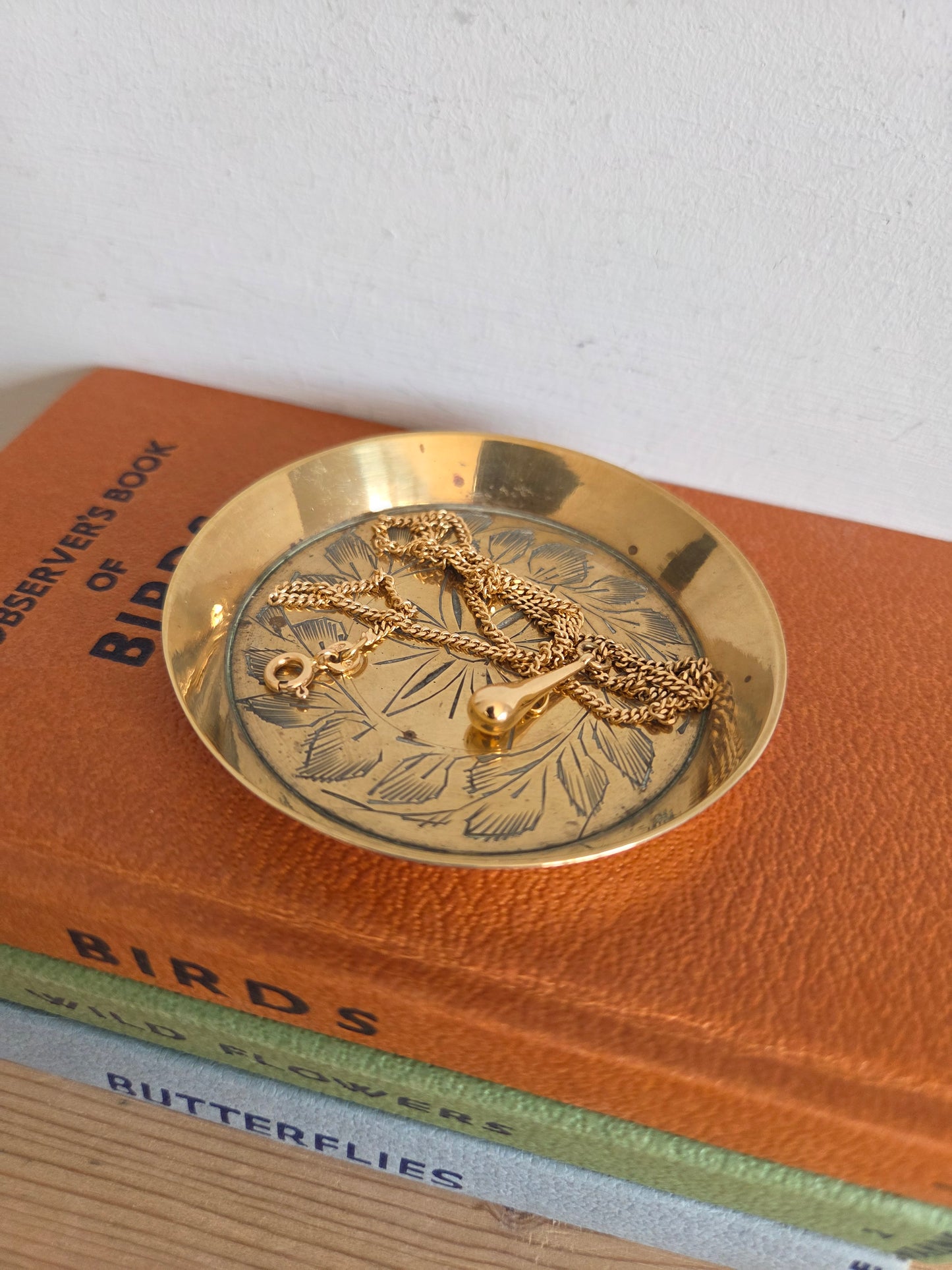 Pretty Vintage Brass Trinket Dish