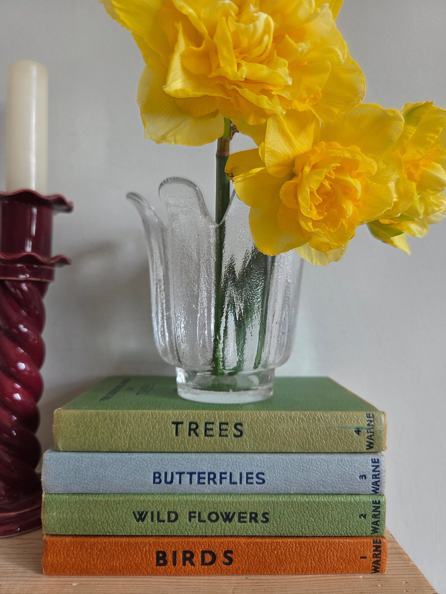 Vintage Glass Vase / Tealight Holder