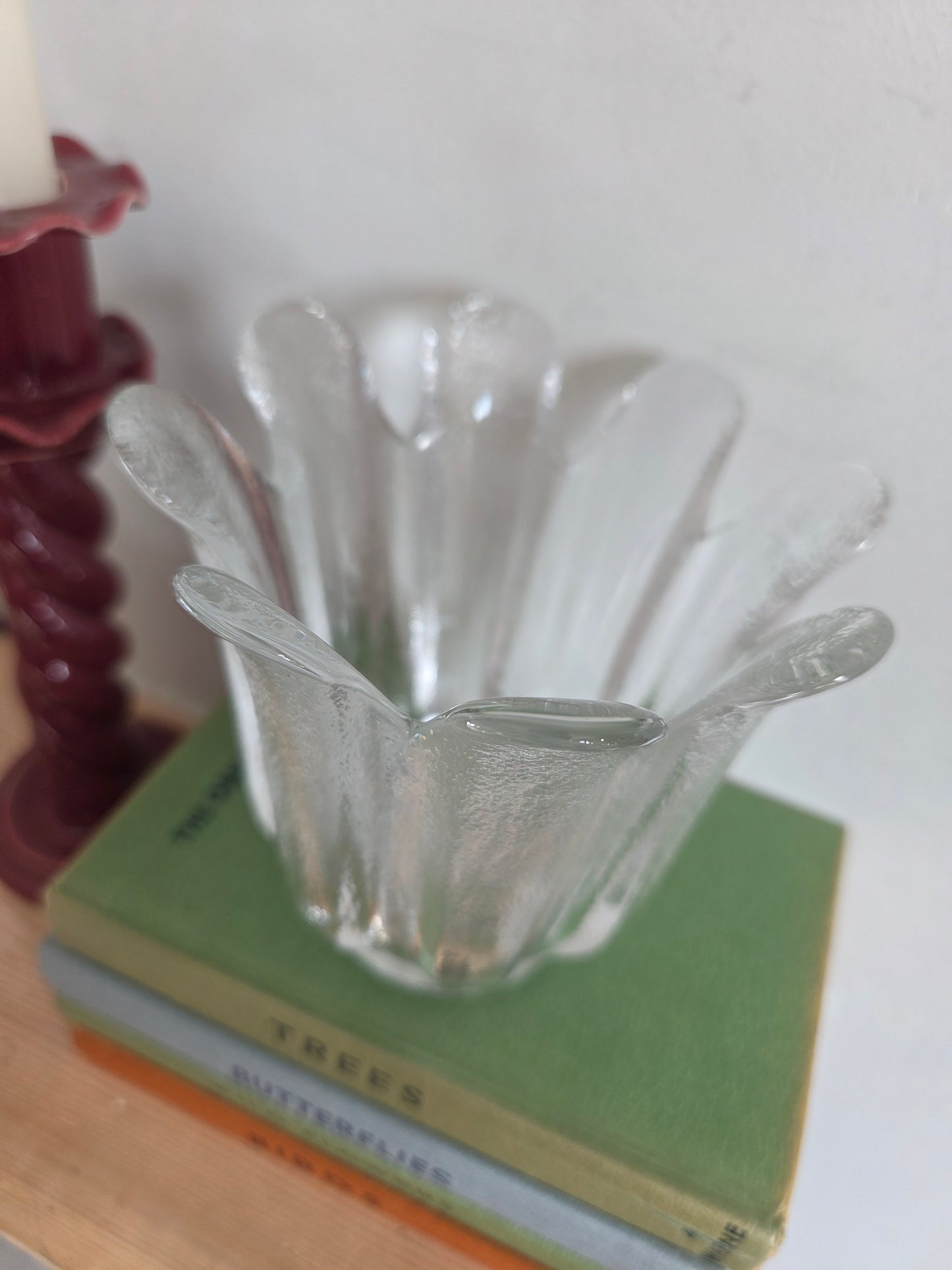 Vintage Glass Vase / Tealight Holder