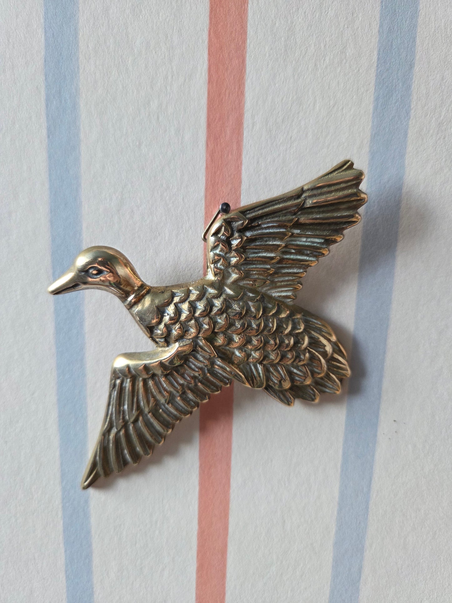 Set of Three Flying Brass Ducks Wall Hanging