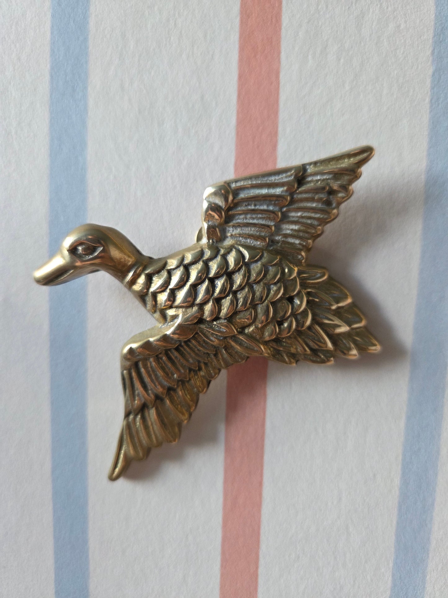 Set of Three Flying Brass Ducks Wall Hanging