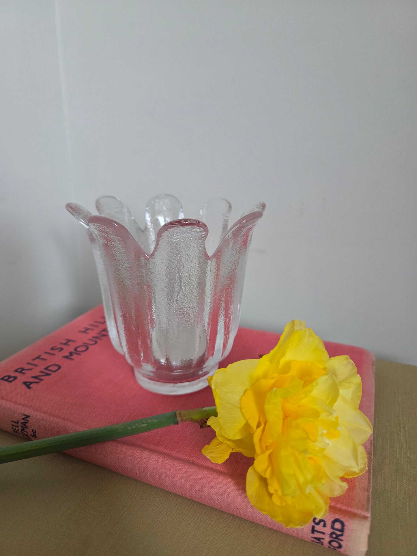 Vintage Glass Vase / Tealight Holder