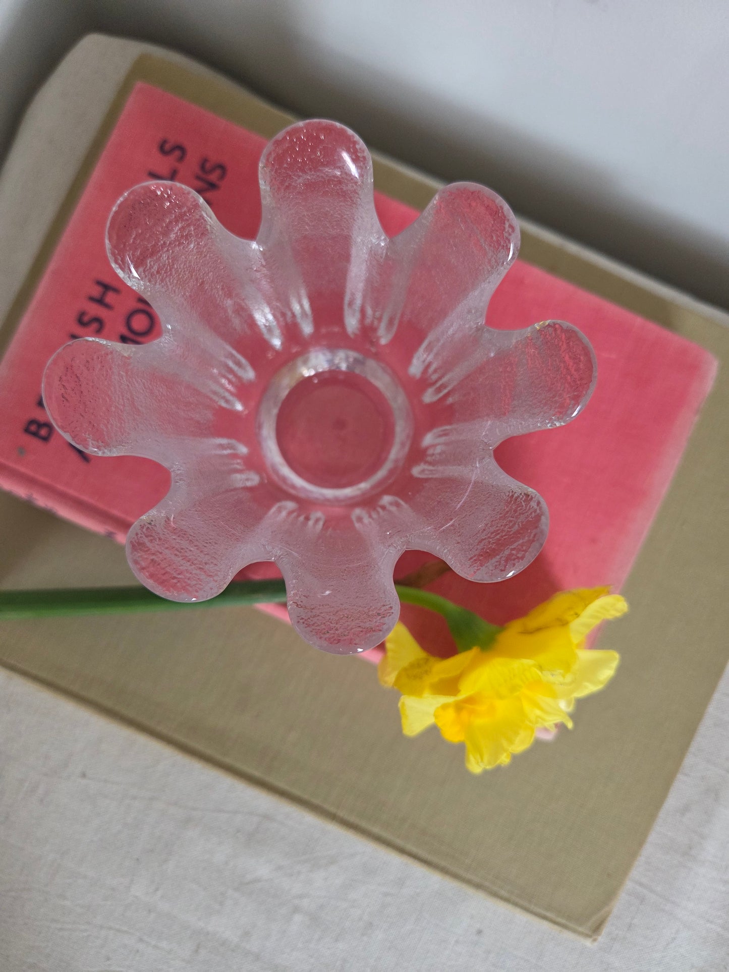 Vintage Glass Vase / Tealight Holder