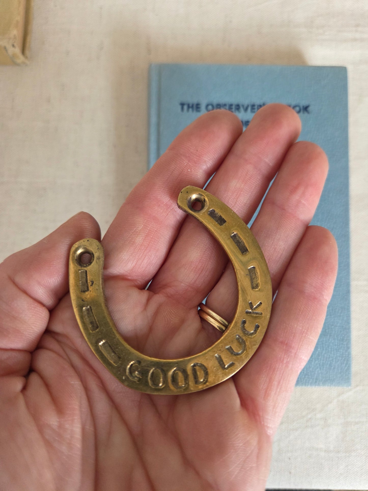 Small Brass Lucky Horse Shoe Trinket
