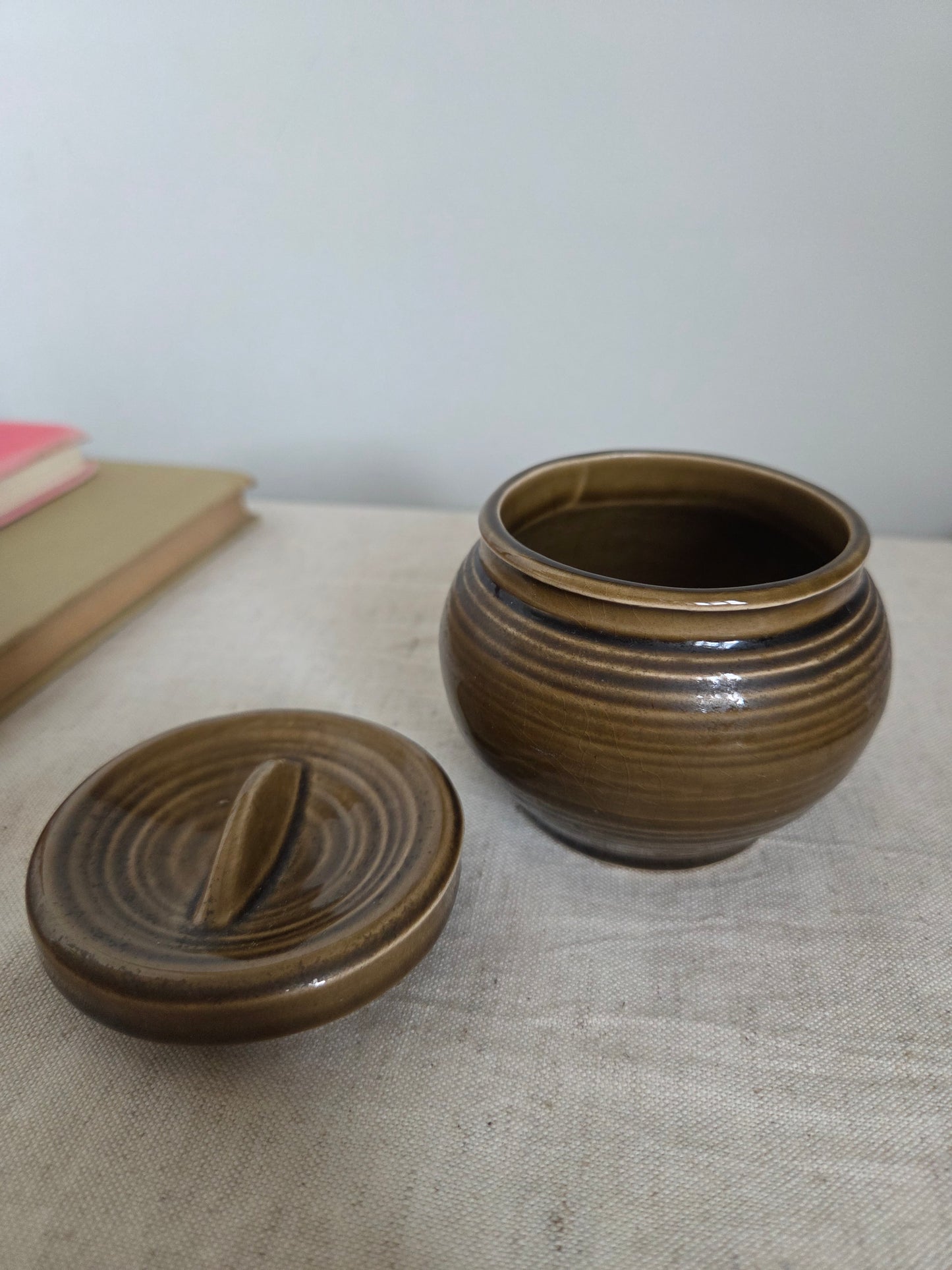 Brown Pot with Lid