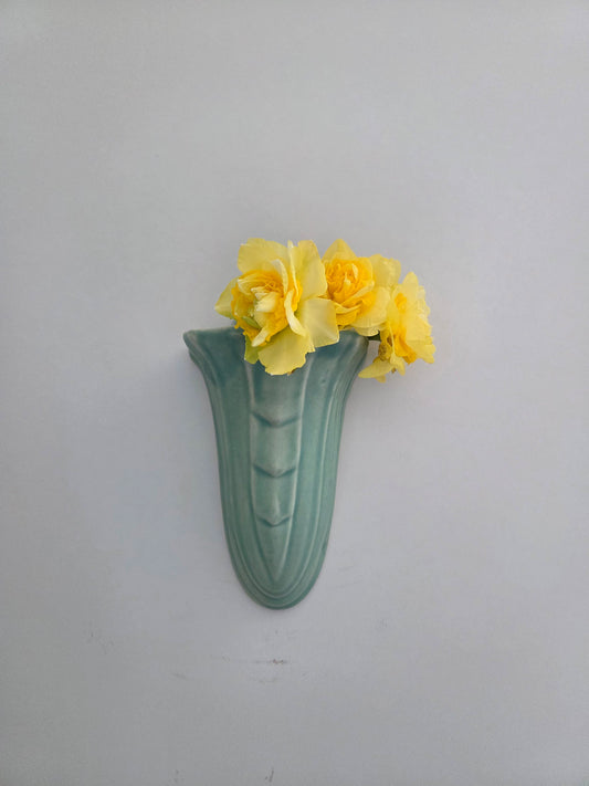 Stoneware Green Wall Vase