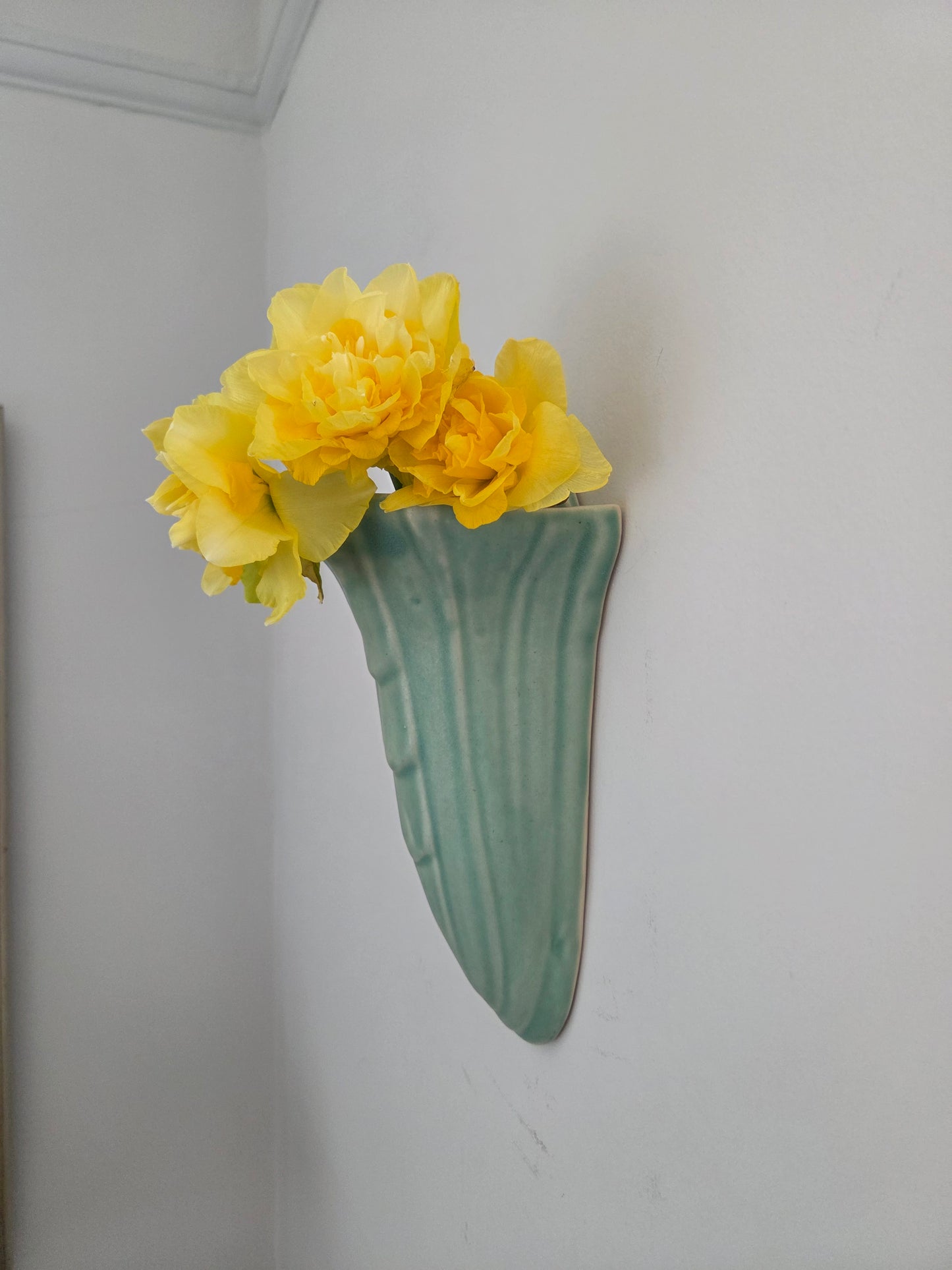 Stoneware Green Wall Vase