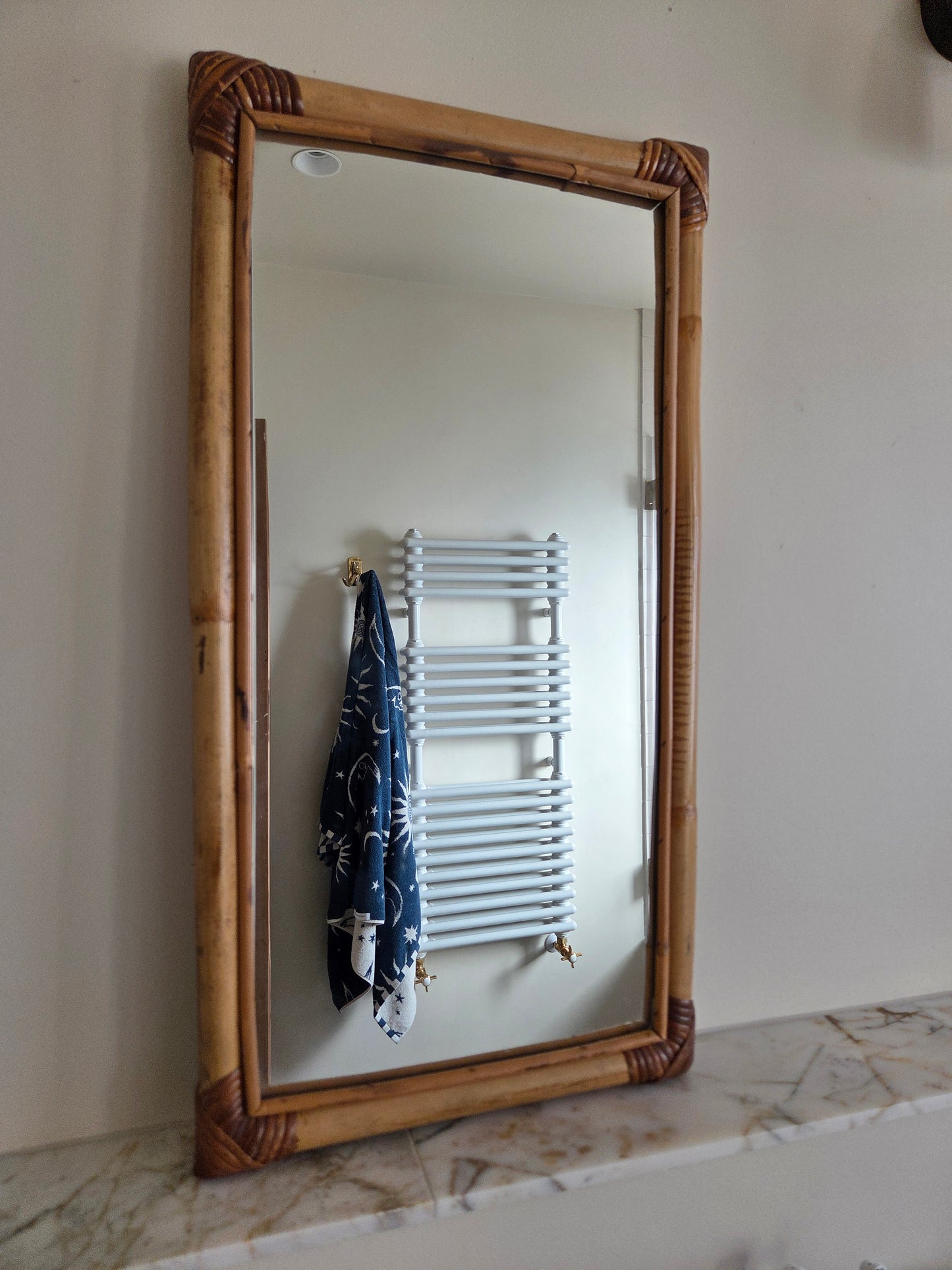 Vintage Bamboo Mirror