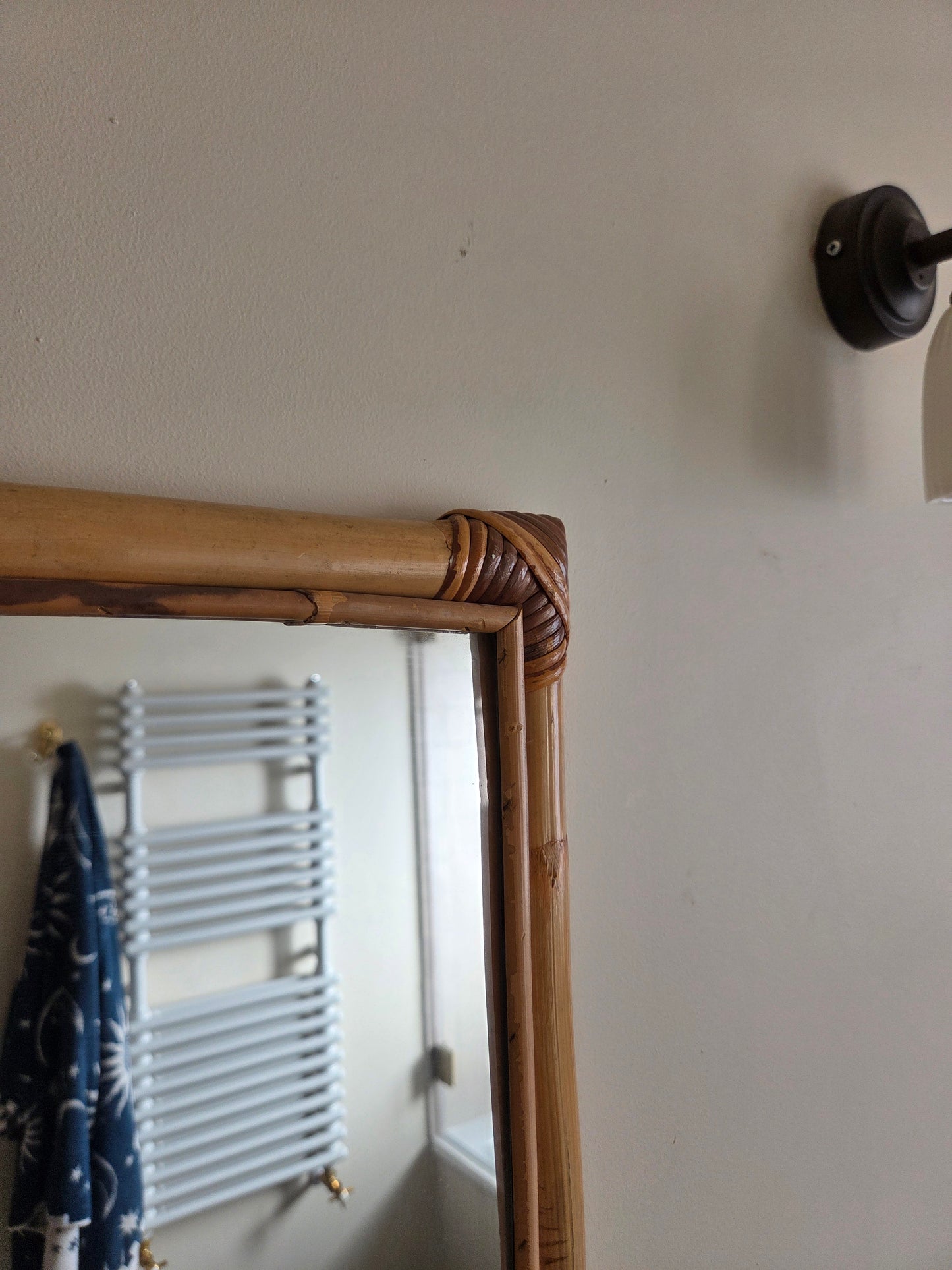 Vintage Bamboo Mirror