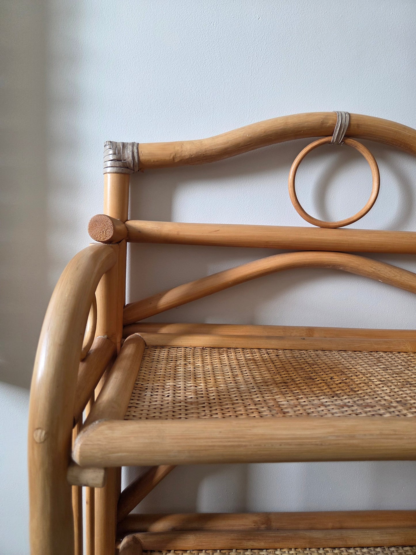 Vintage Folding Bamboo Shelves