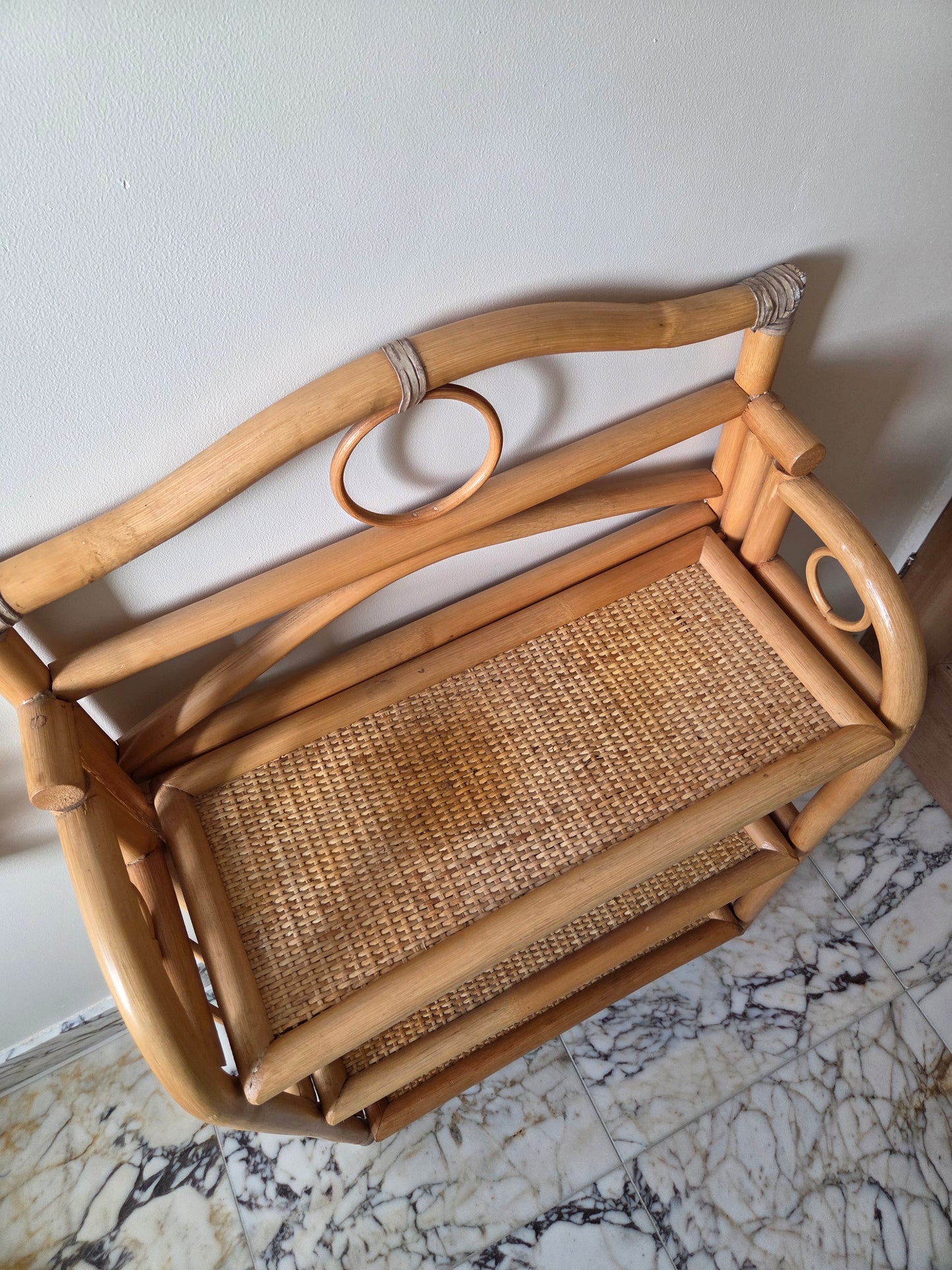 Vintage Folding Bamboo Shelves