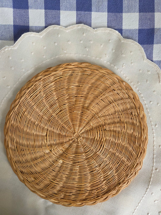 Vintage Wicker Trivet or Placemat