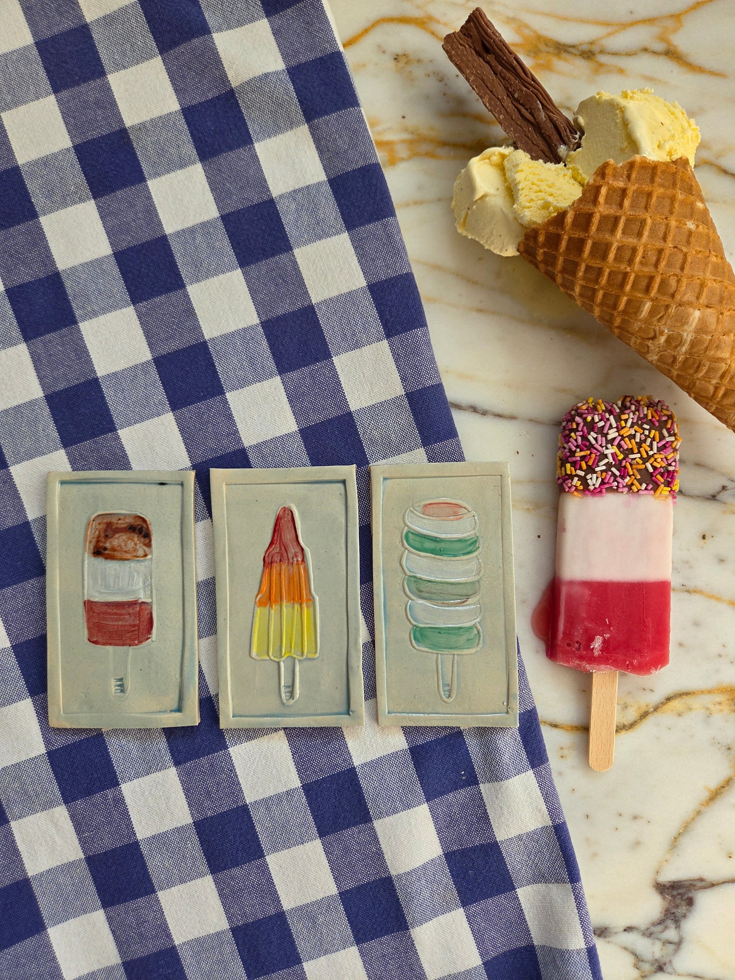Trio of Ices 04 by JAW Ceramics