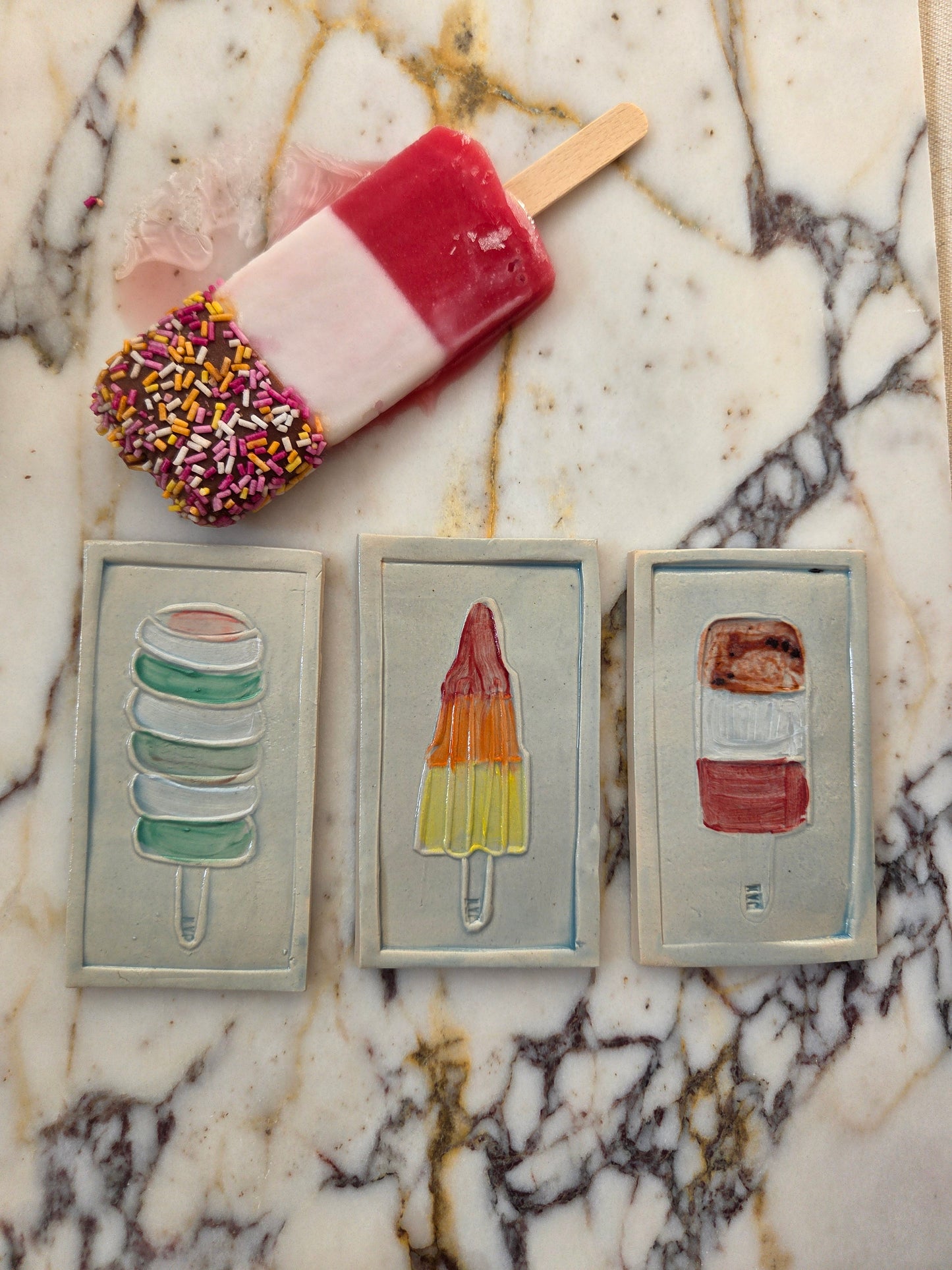 Trio of Ices 04 by JAW Ceramics