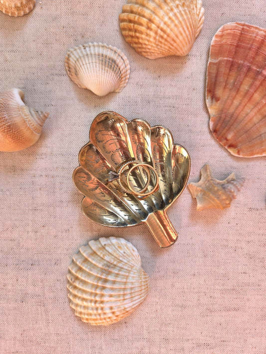 Brass Fan Shell Trinket Dish