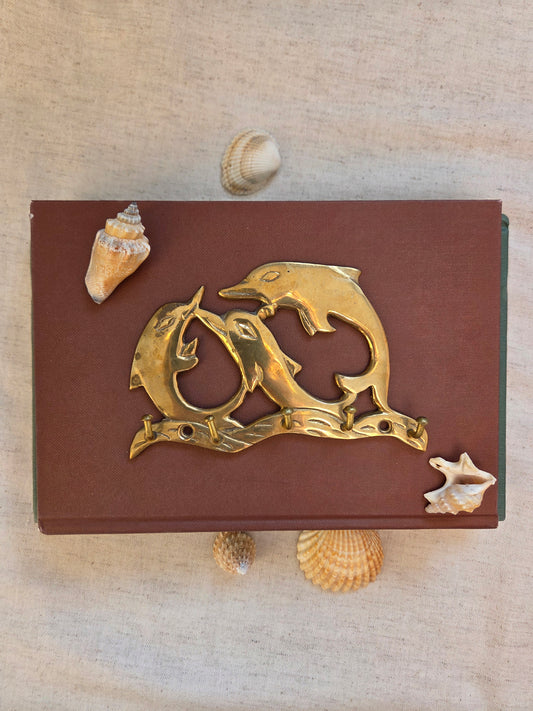 Vintage Brass Dolphin Hooks