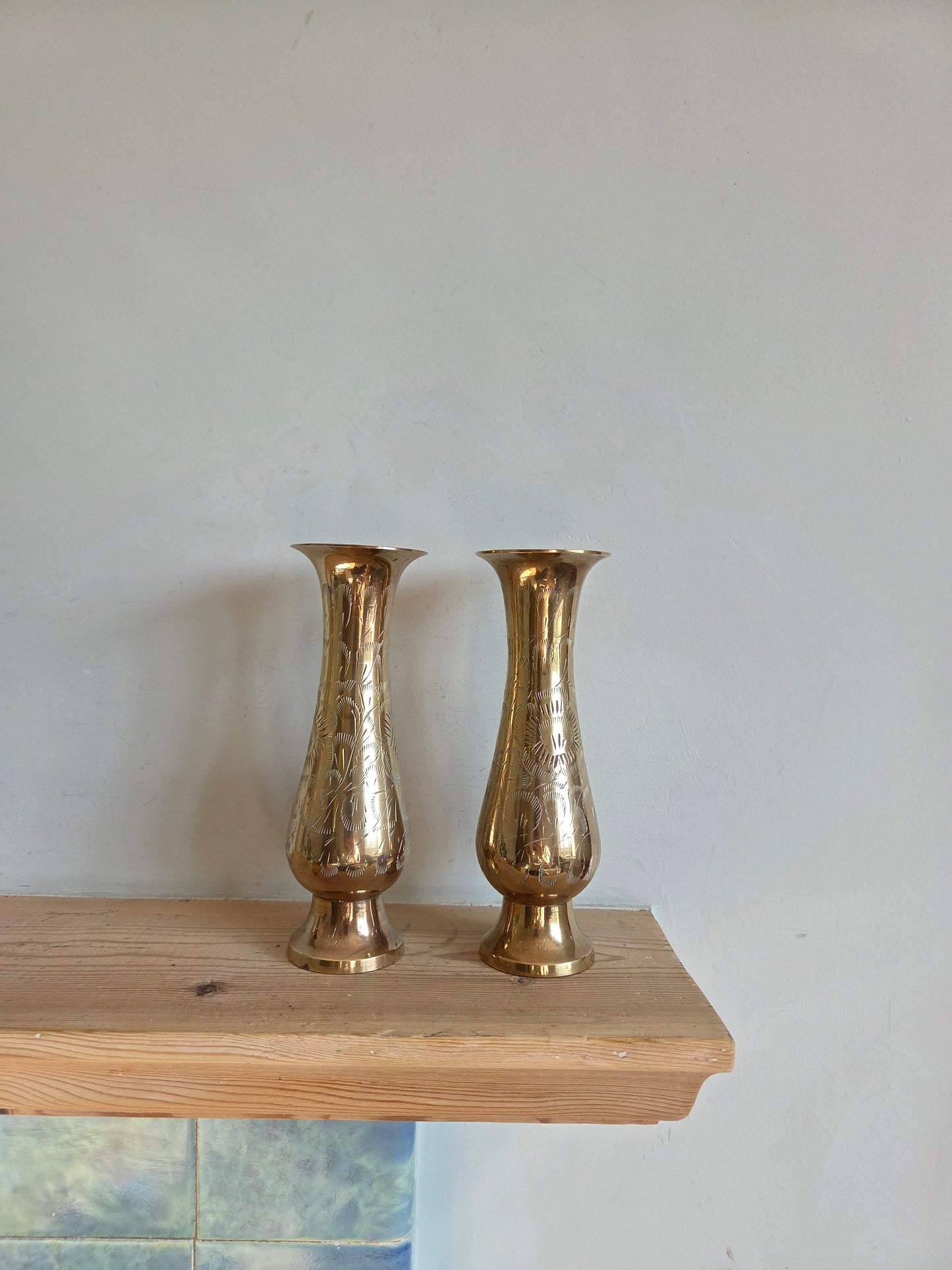 Pair of Vintage Brass Vases