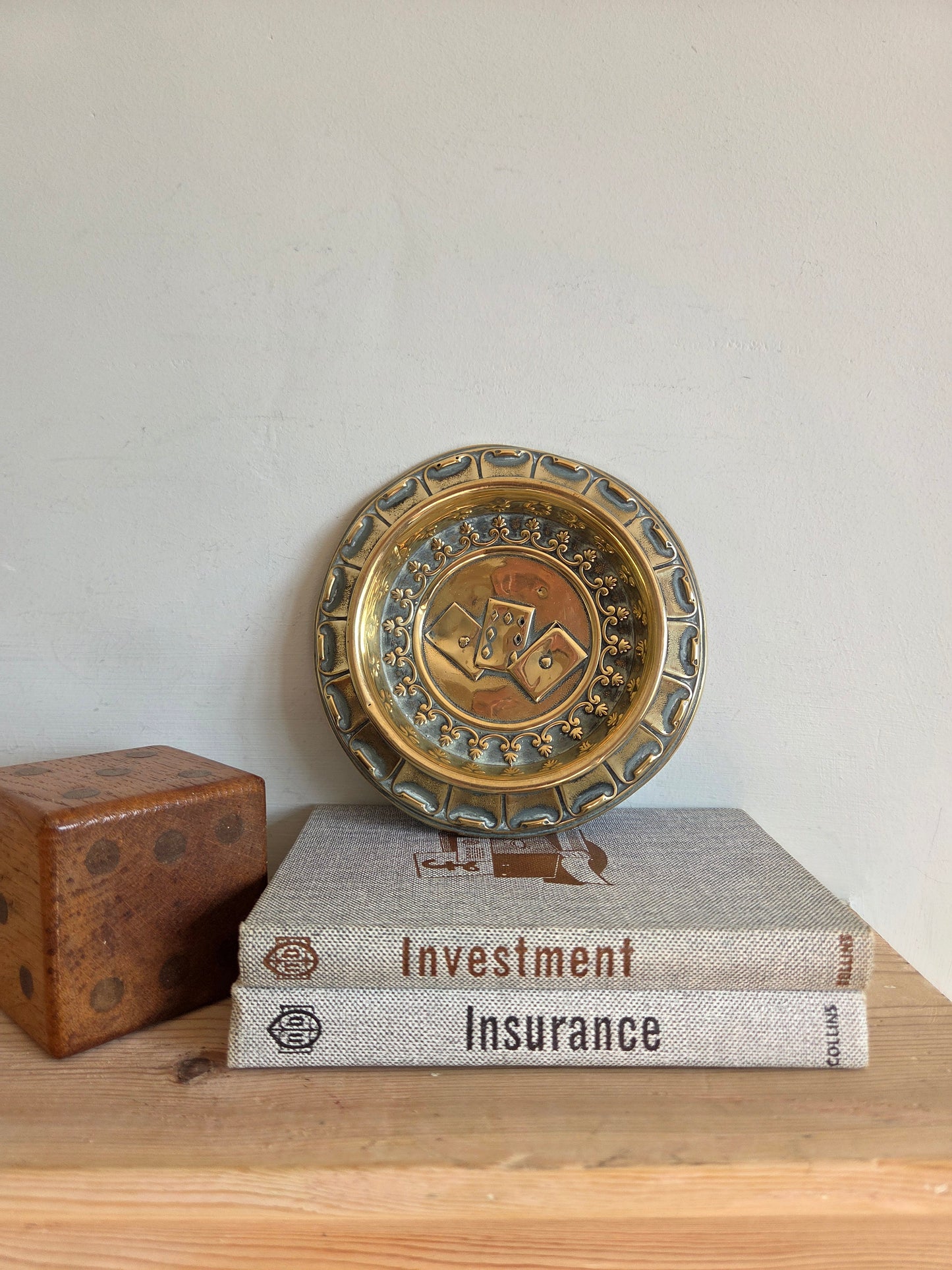 Vintage Lucky Cards Trinket Dish