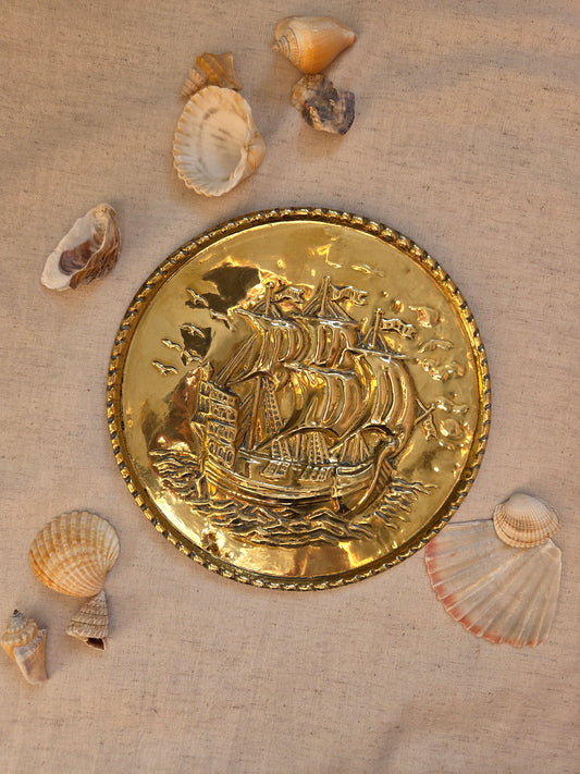 Brass Ship Wall Plate