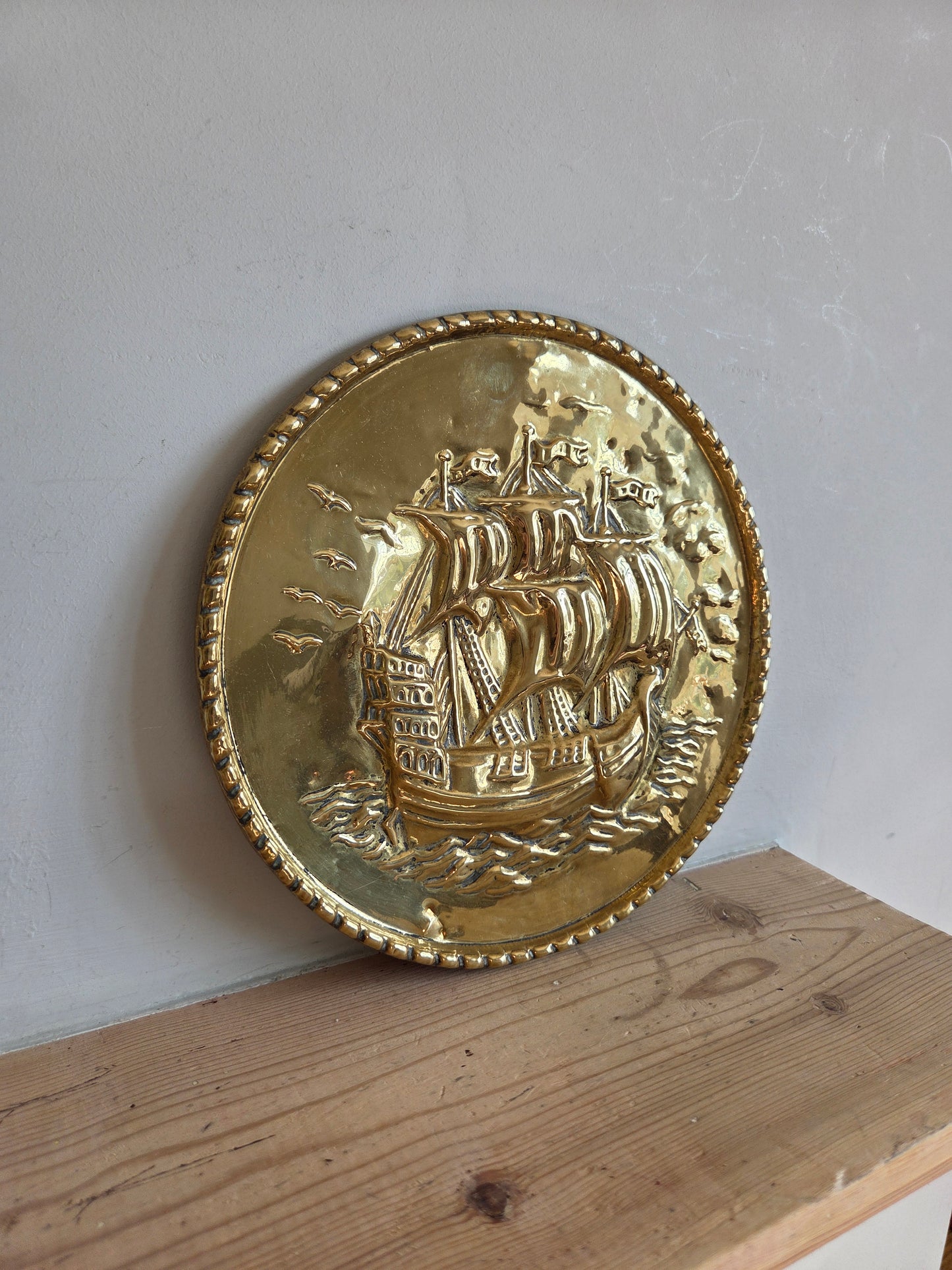 Brass Ship Wall Plate