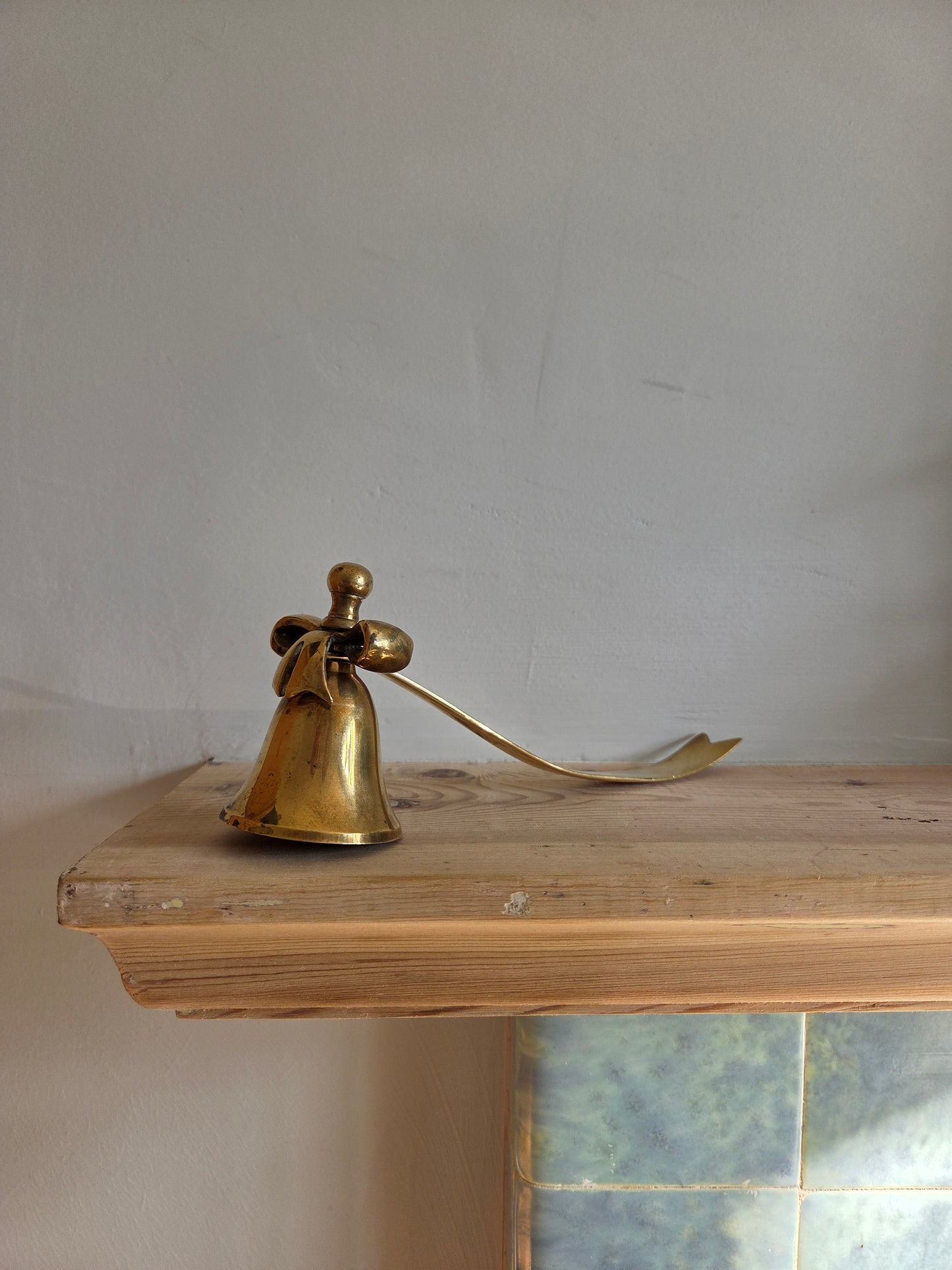 Vintage Brass Bow Candle Snuffer