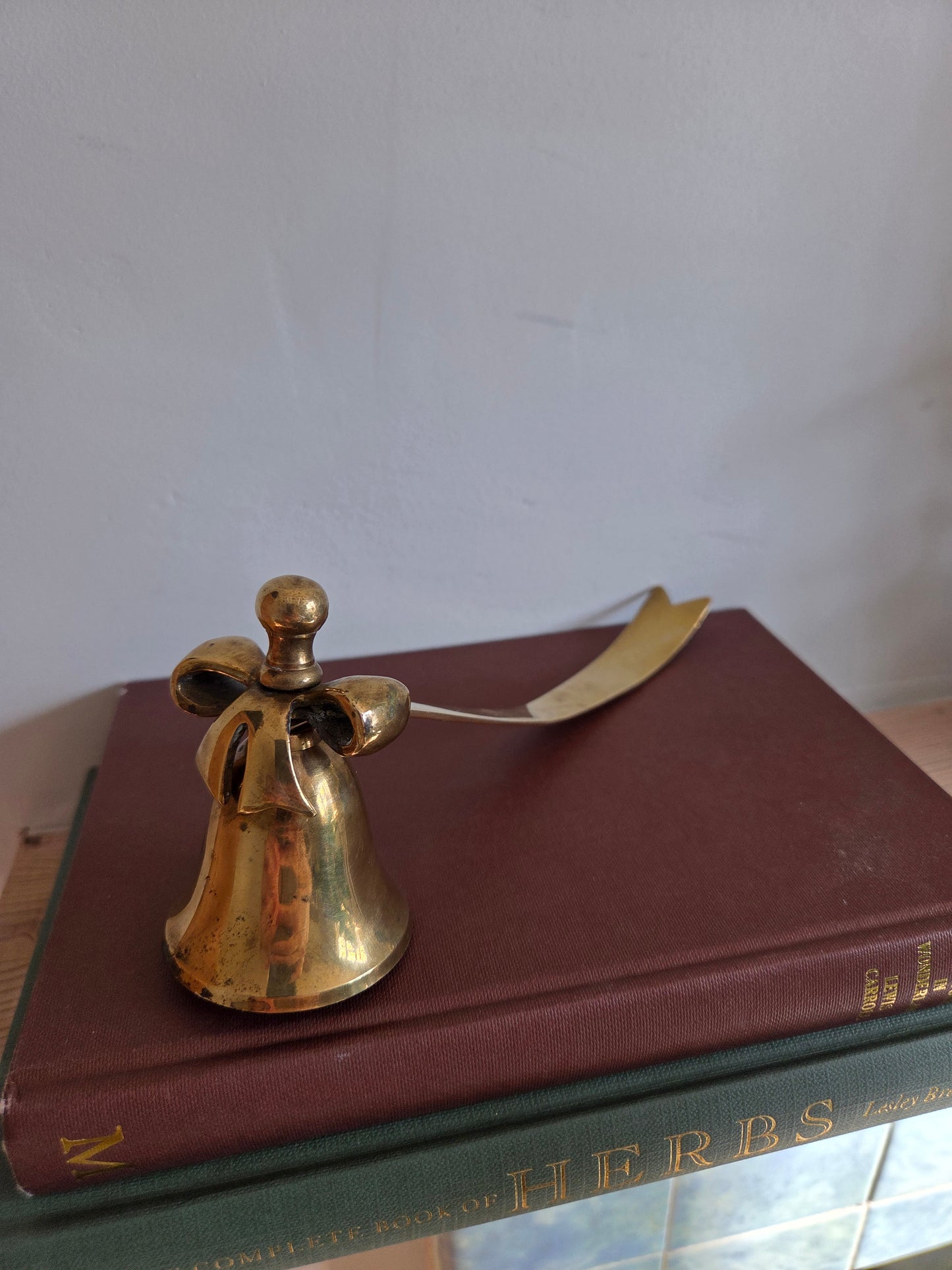 Vintage Brass Bow Candle Snuffer
