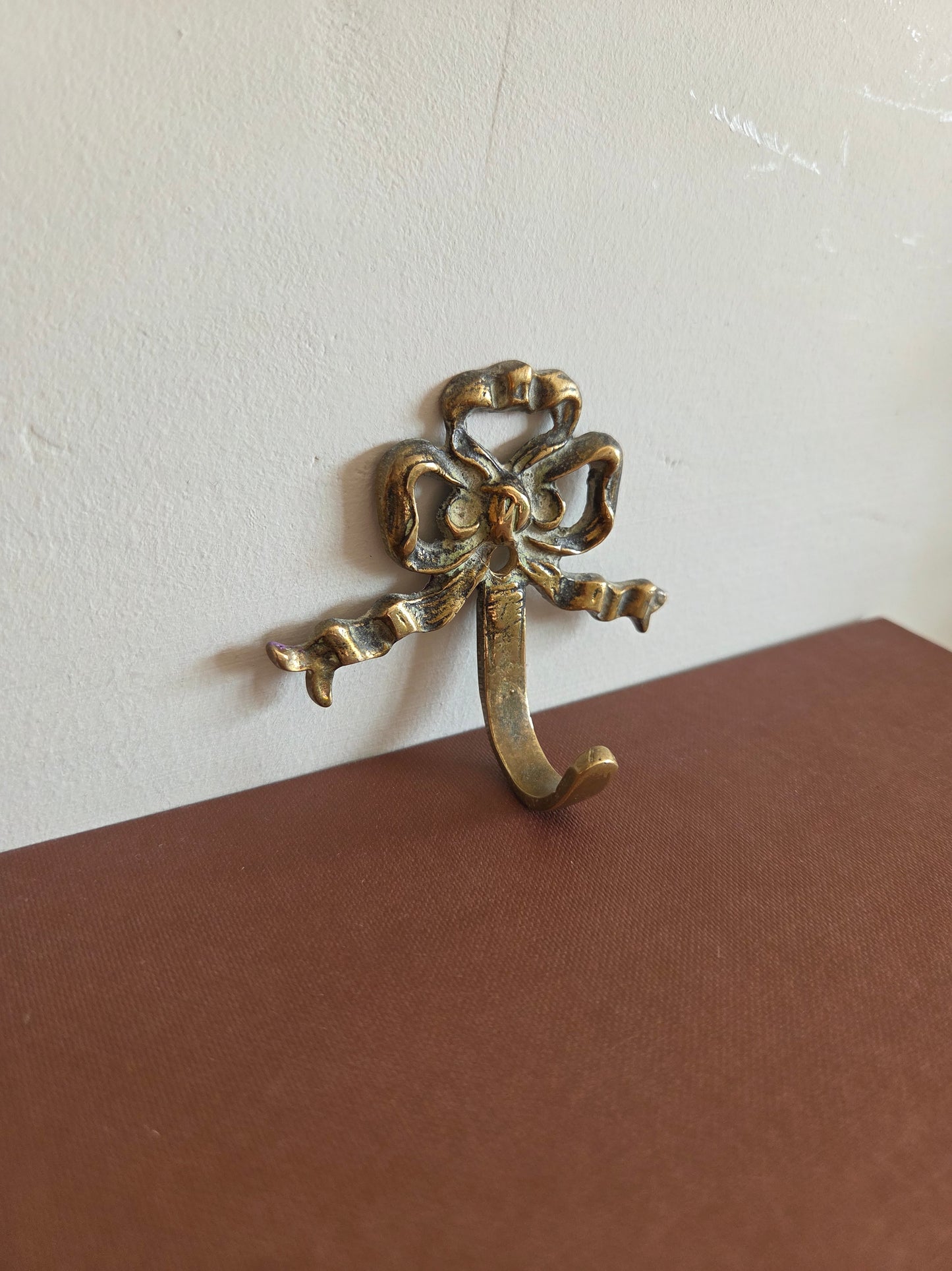 Vintage Brass Bow Hook