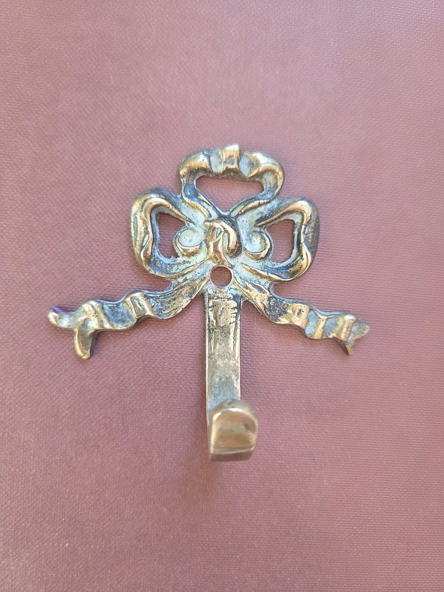 Vintage Brass Bow Hook