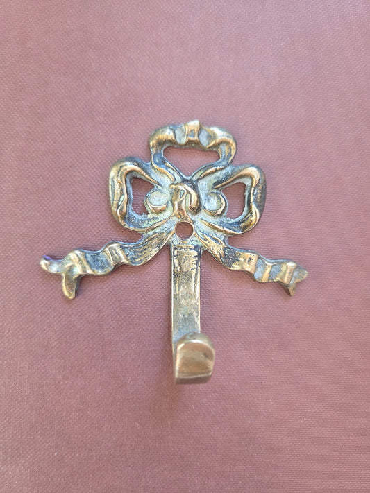 Vintage Brass Bow Hook