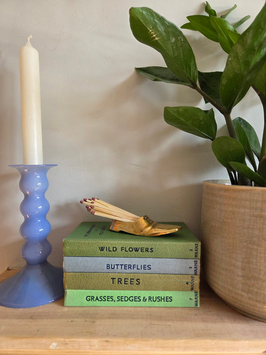 Vintage Indian Brass Shoe with Laces